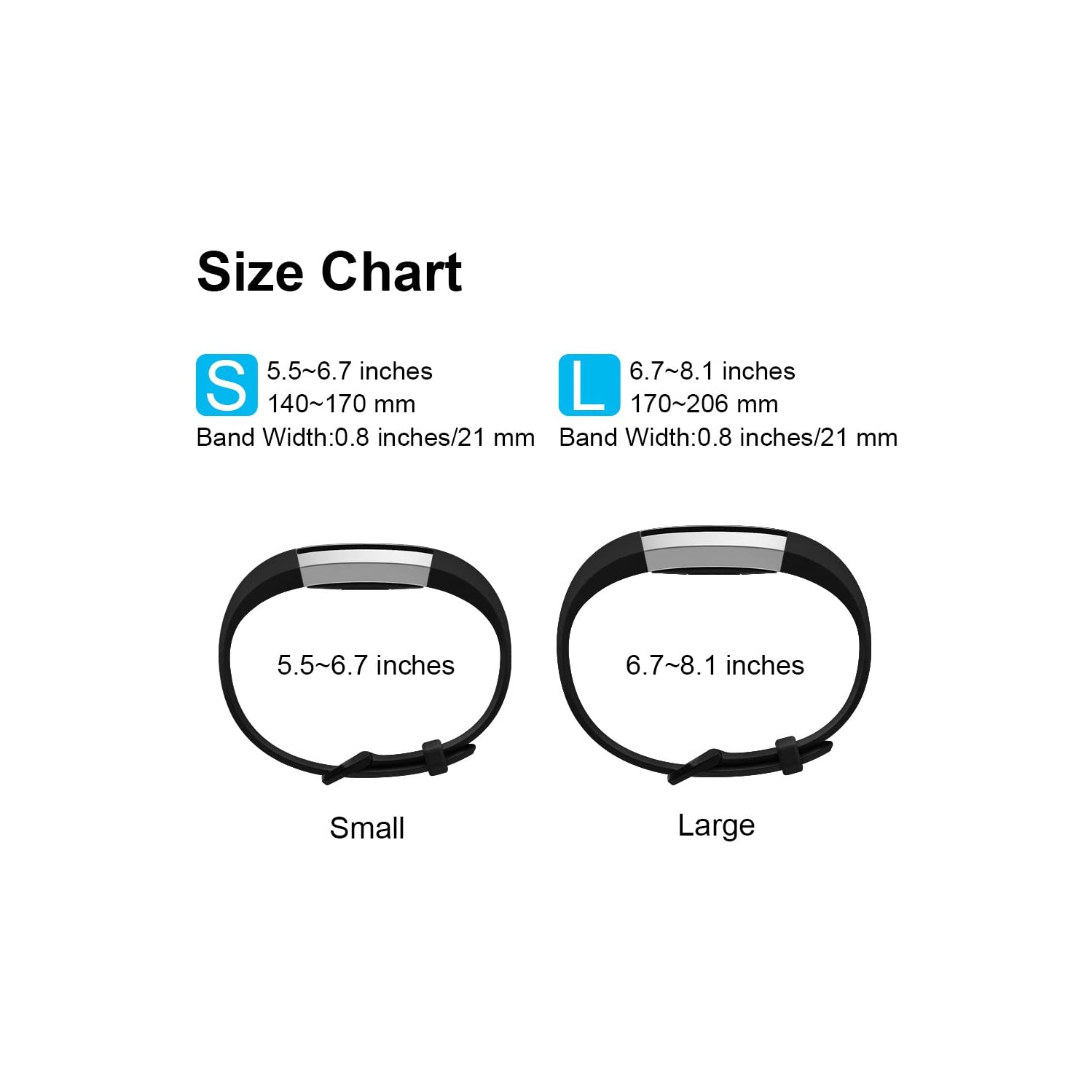 for Fitbit Alta HR Bands, Vancle Classic Accessory Band Replacement Wristband Strap for Fitbit Alta HR 2017 / Fitbit Alta 2016 Large