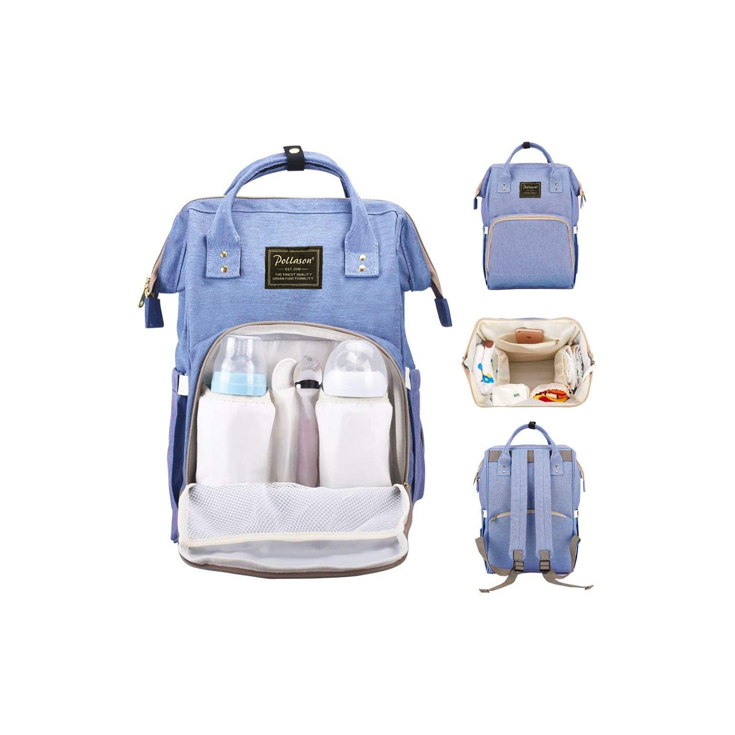 Sac à couches fourre-tout multifonction Dainty; Sac à dos de voyage étanche; grande Catacty18L; élégant et durable