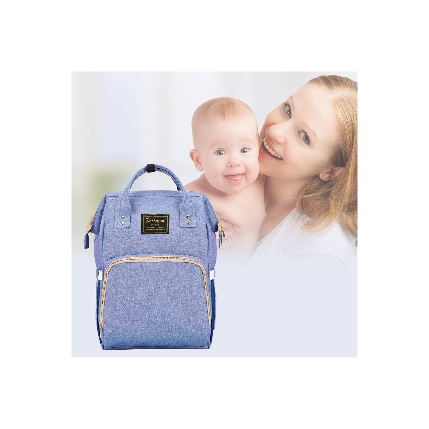 Sac à couches fourre-tout multifonction Dainty; Sac à dos de voyage étanche; grande Catacty18L; élégant et durable