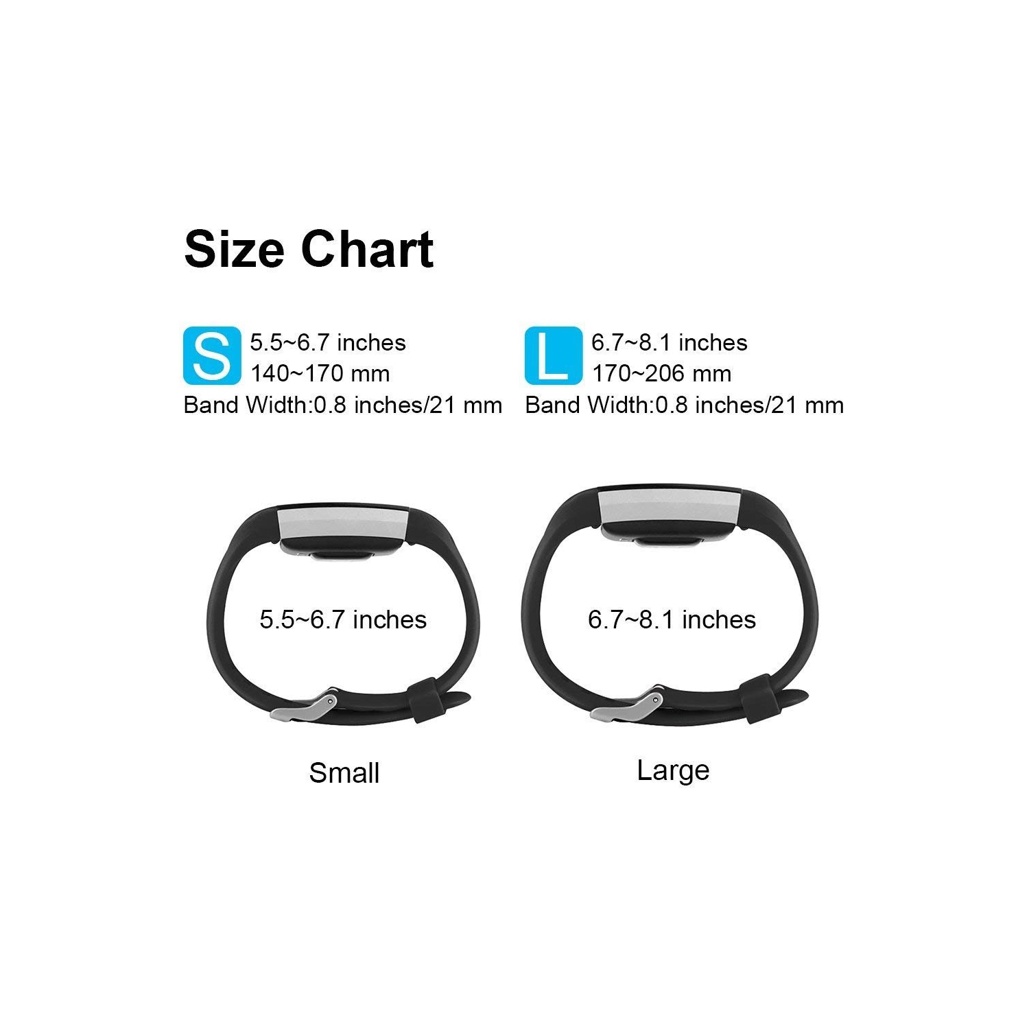 Fitbit Charge 2 Bands, Replacement Wristbands Soft Comfortable Accessory Strap (3 PACK)