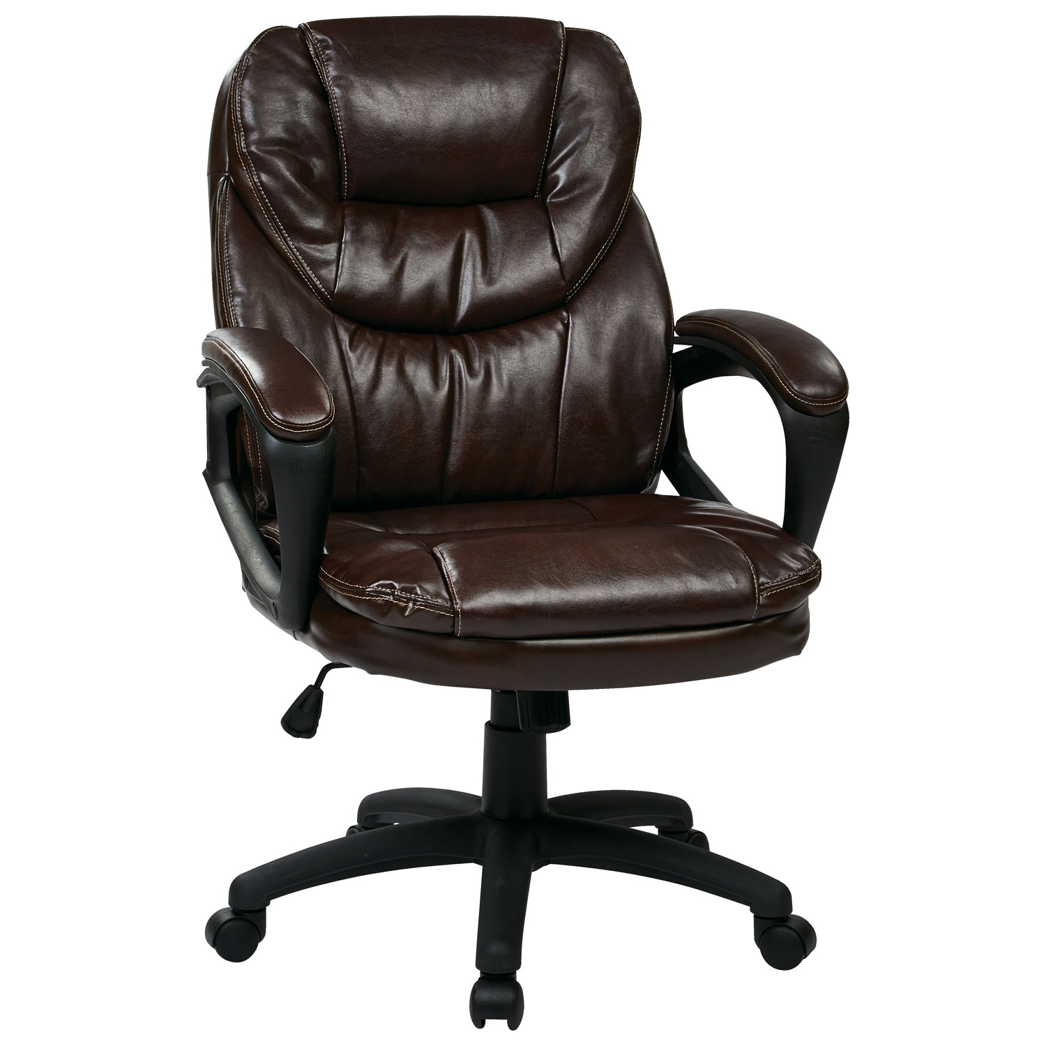 Office Star WorkSmart Faux Leather Manager Chair - Chocolate