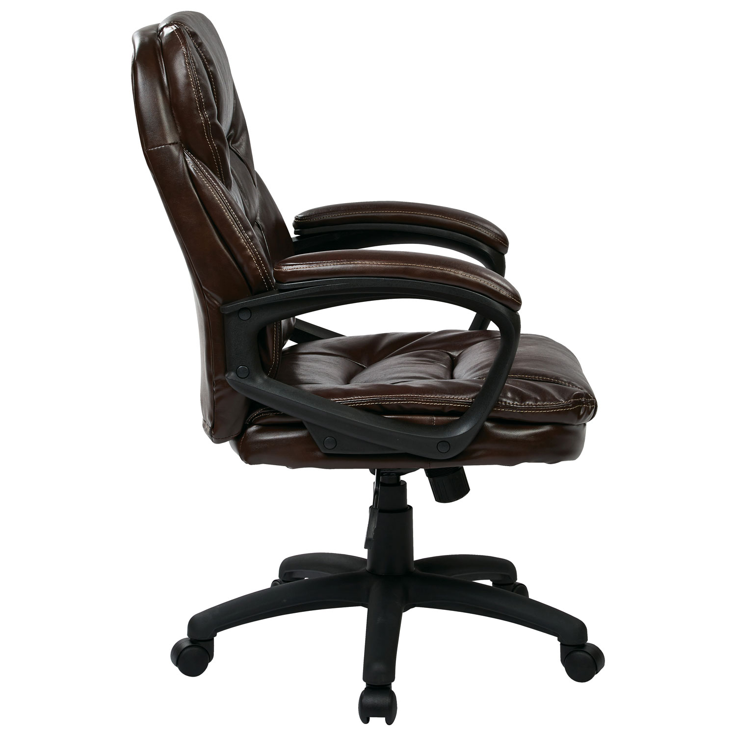 Fauteuil de bureau en similicuir WorkSmart d'Office Star - Chocolat