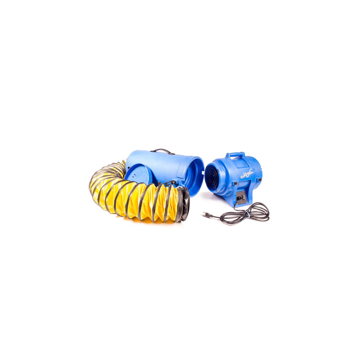 Duct Ventilator JV3088XT from Johnny Vac. 8 in. Diameter, 1/3 Hp, One Speed. Sealed Motor, Duct Extends to 15 ft.