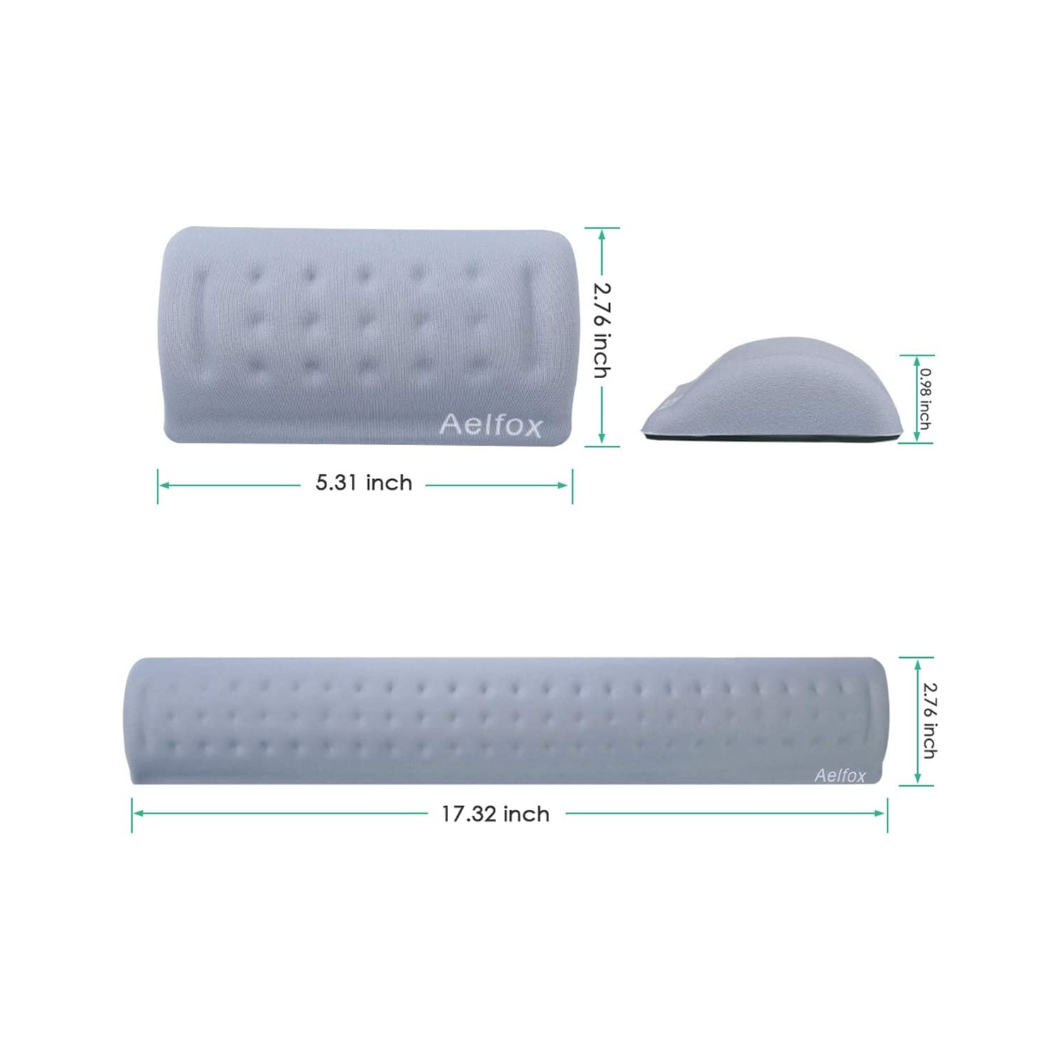 Aelfox Memory Foam Keyboard Wrist Rest&Mouse Pad Wrist Support, Ergonomic Design for Office, Home Office, Laptop, Desktop Computer, Gaming Keyboard