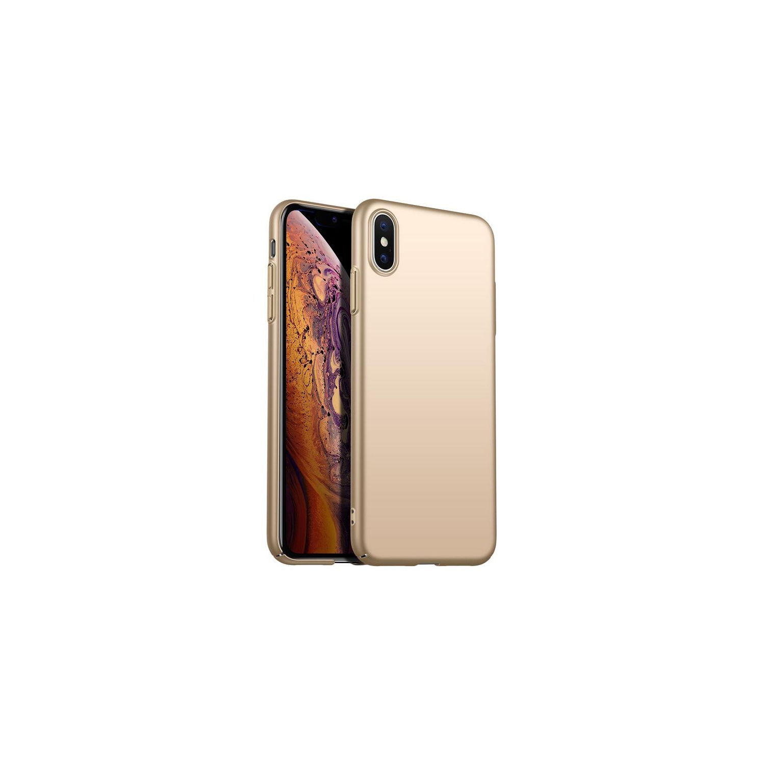 Étui rigide doré de PANDACO pour iPhone XS Max
