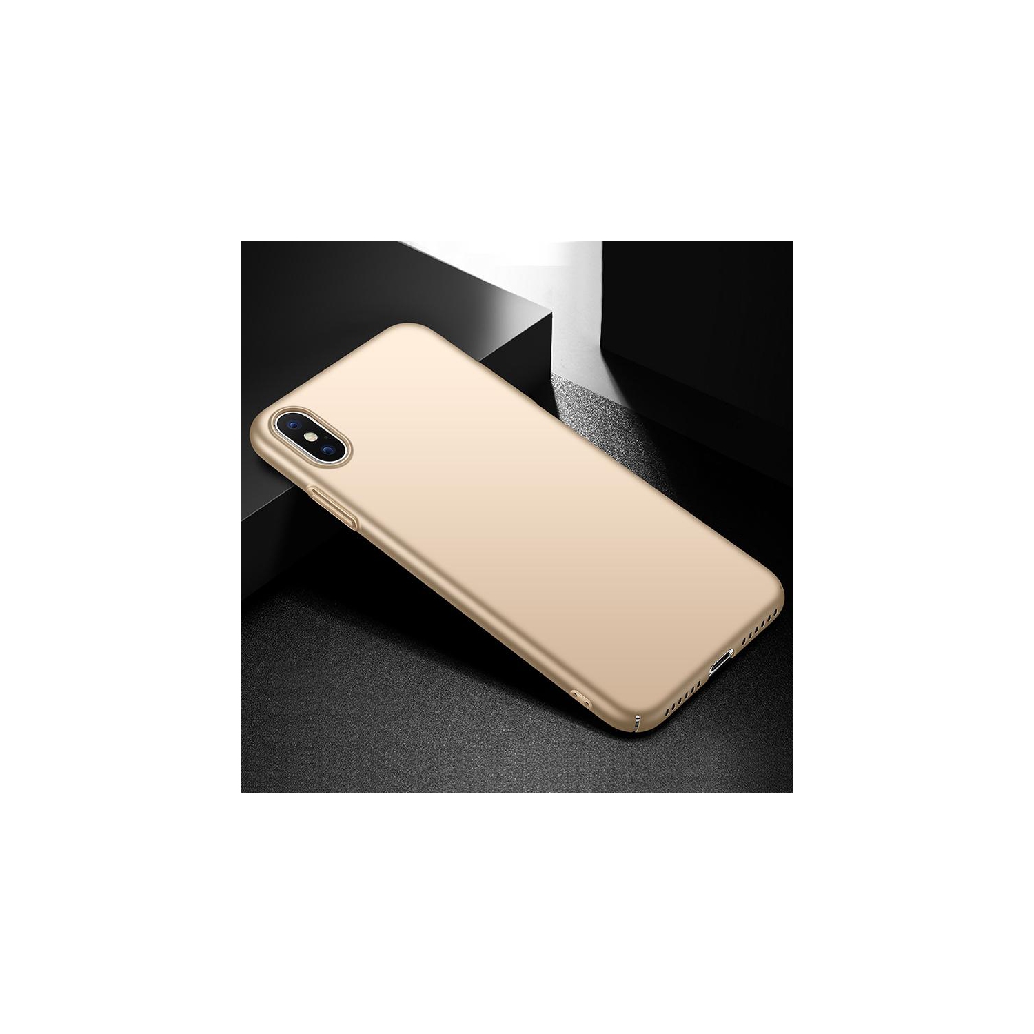 Étui rigide doré de PANDACO pour iPhone XS Max