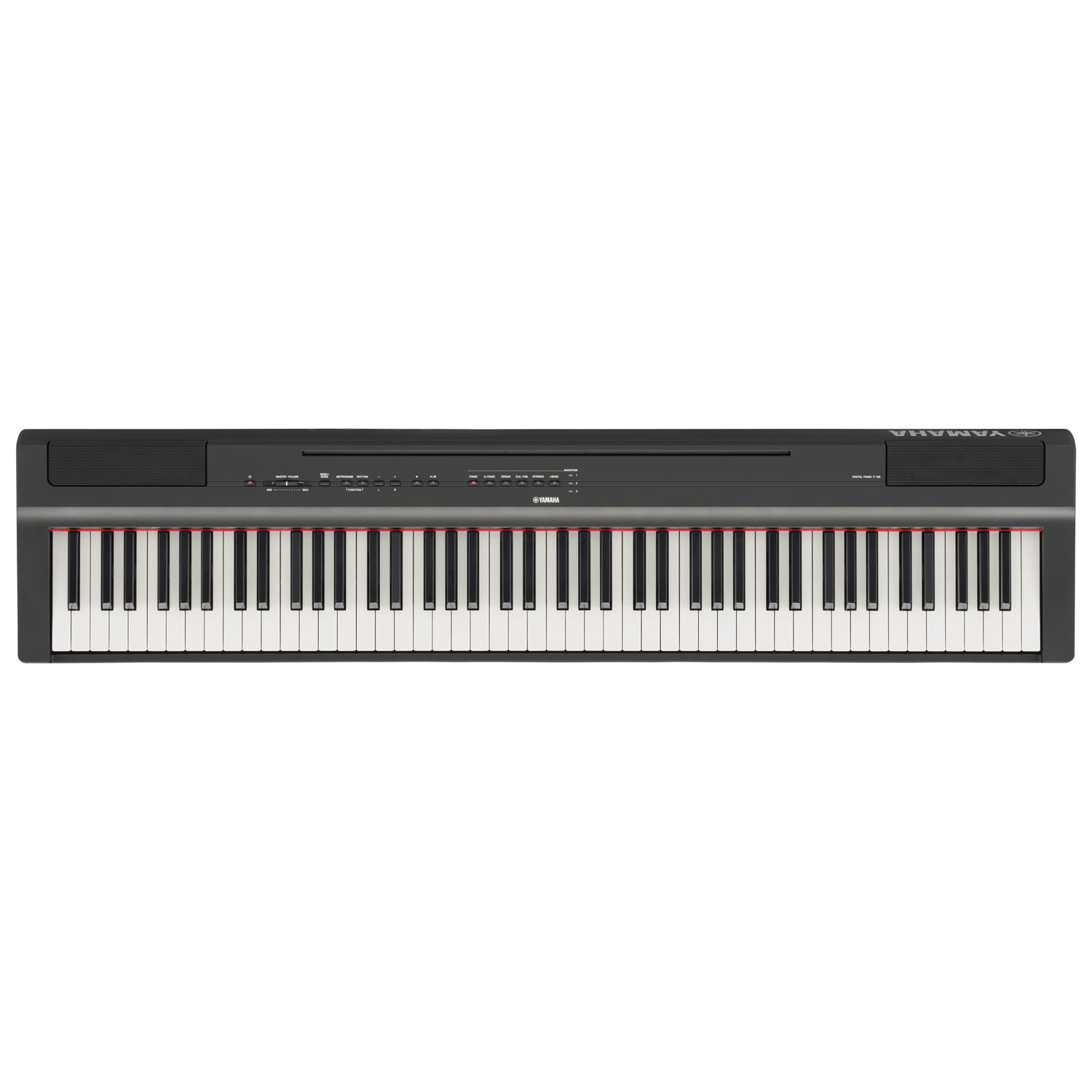 Yamaha P-125 88-Key Weighted Hammer Action Digital Piano with Power Supply & Sustain Pedal - Black