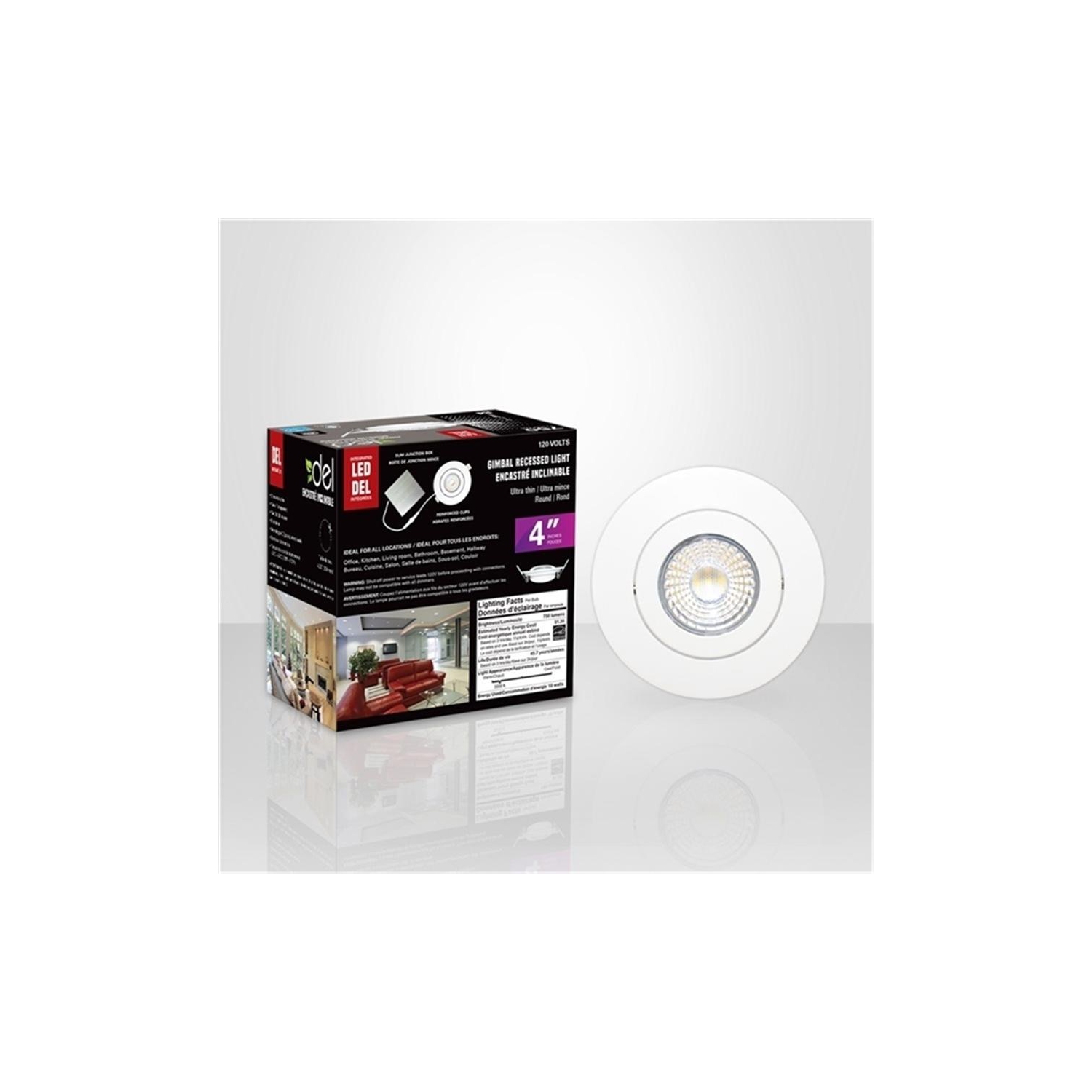 Xtricity gimbal recessed lighting led 4'' 10w/750l/3000k round-white 1pk