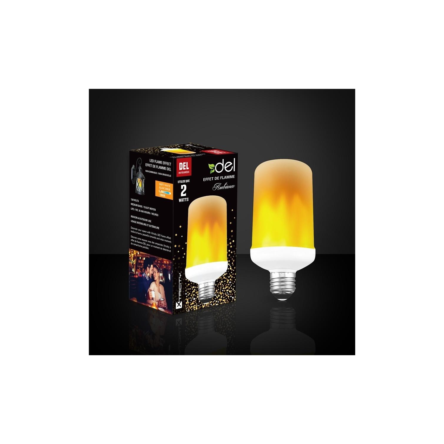 Xtricity led flame effect 2w/120v/1800k soft white