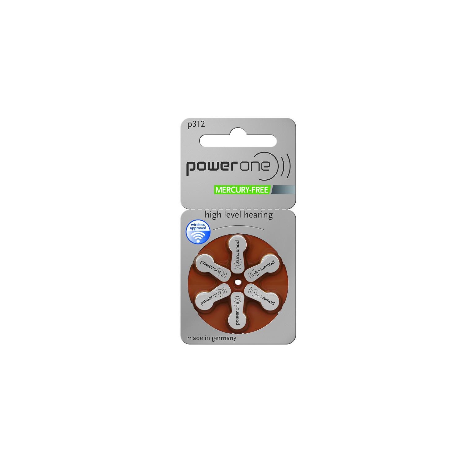 480-Pack Size p312 PowerOne Hearing Aid Batteries
