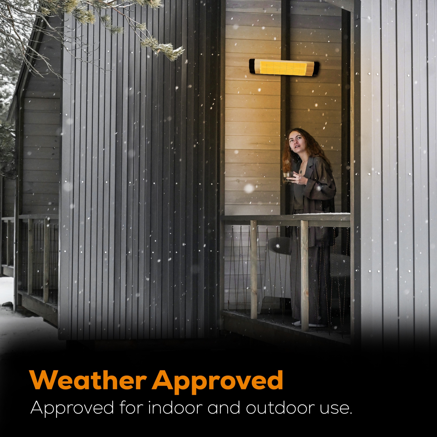 OVNI S-15, radiateur infrarouge mural de 1500 W avec thermostat, argenté