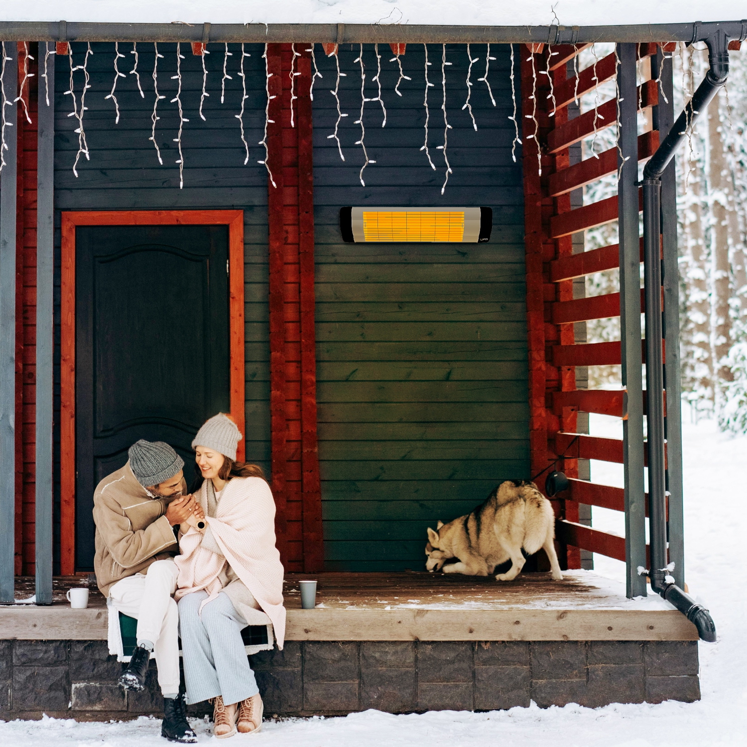 OVNI S-15, radiateur infrarouge mural de 1500 W avec thermostat, argenté