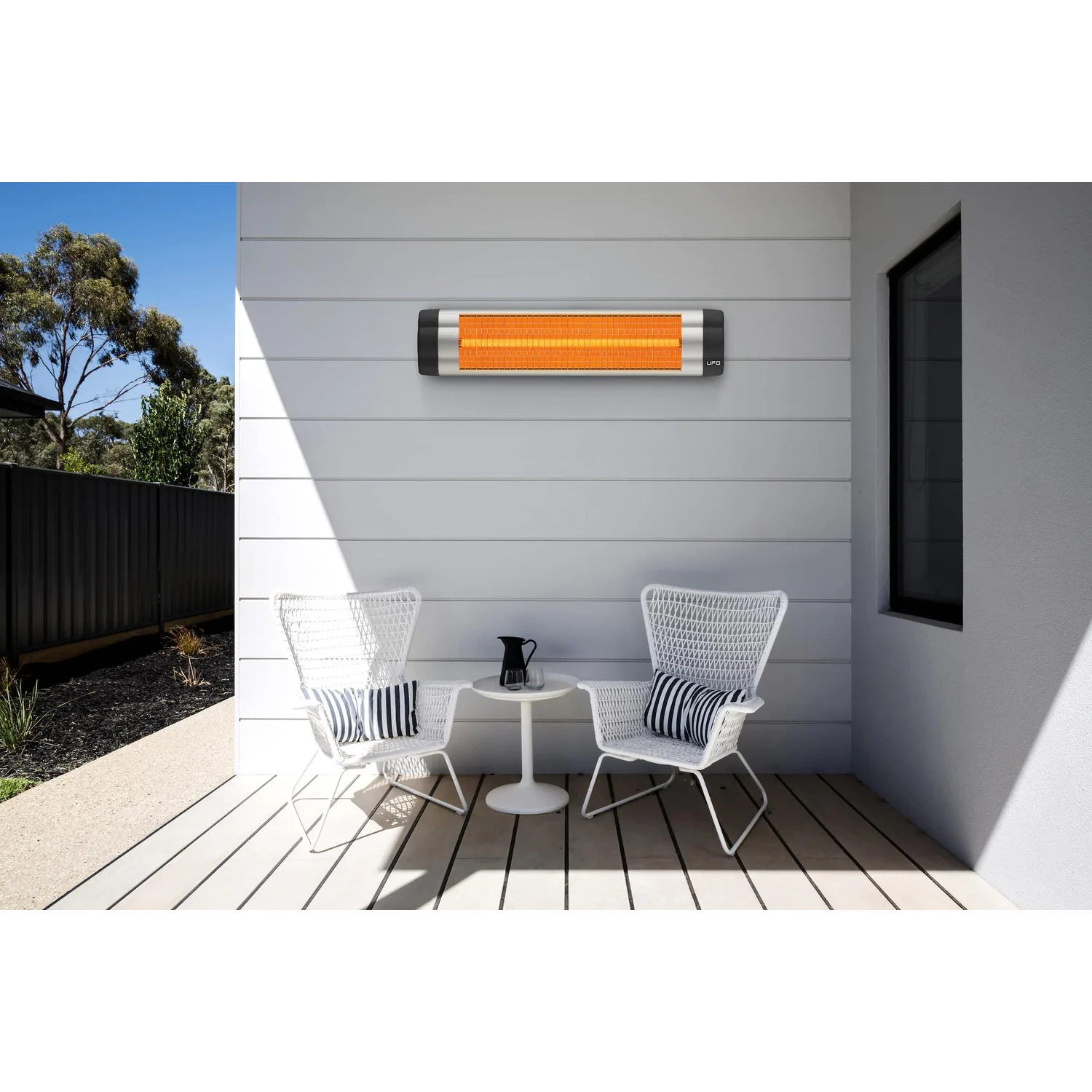 OVNI S-15, radiateur infrarouge mural de 1500 W avec thermostat, argenté