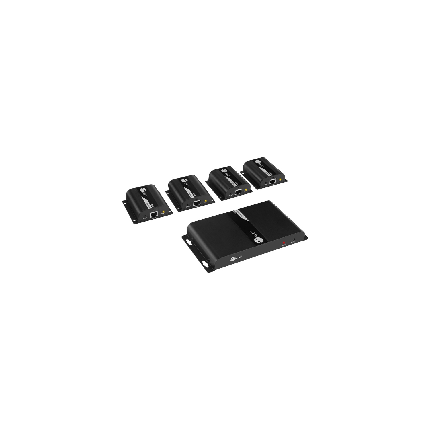 SIIG 4-Port HDMI Splitter over Cat6 Extender with IR - 40m