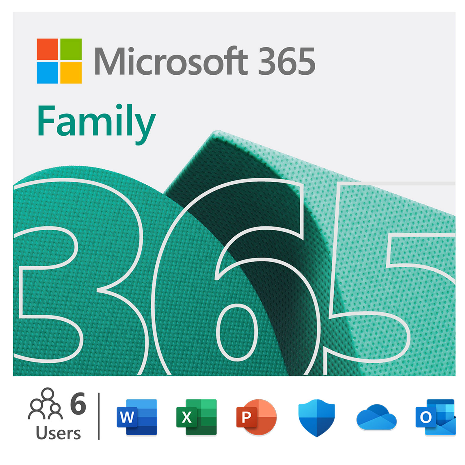 Microsoft 365 Family (PC/Mac) - 6 User - 1 Year - Digital Download