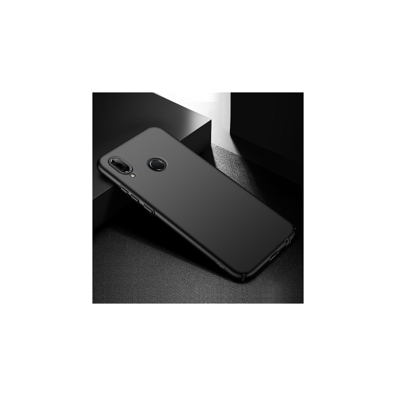 PANDACO Hard Shell Matte Black Case for Huawei P20 Lite