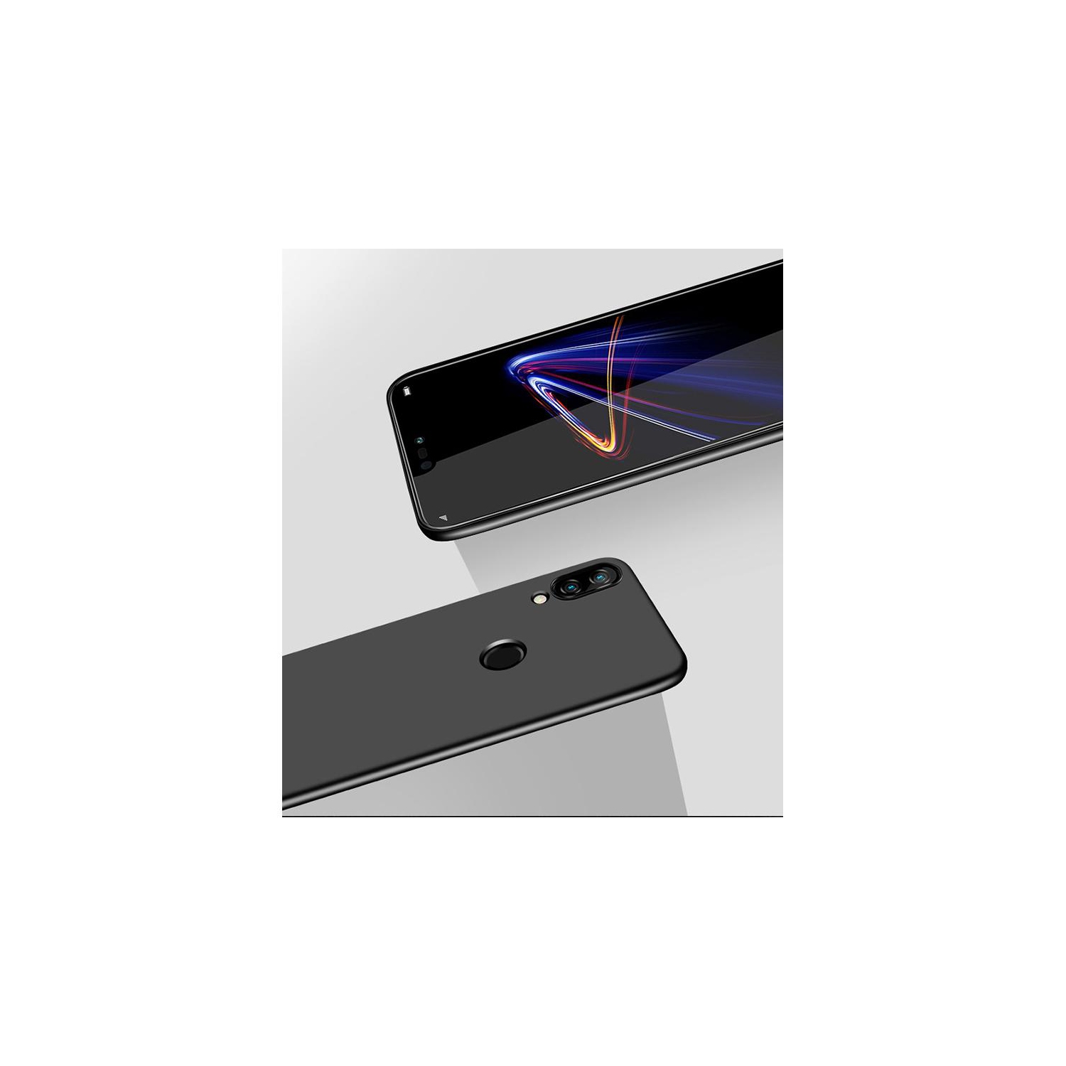 PANDACO Hard Shell Matte Black Case for Huawei P20 Lite