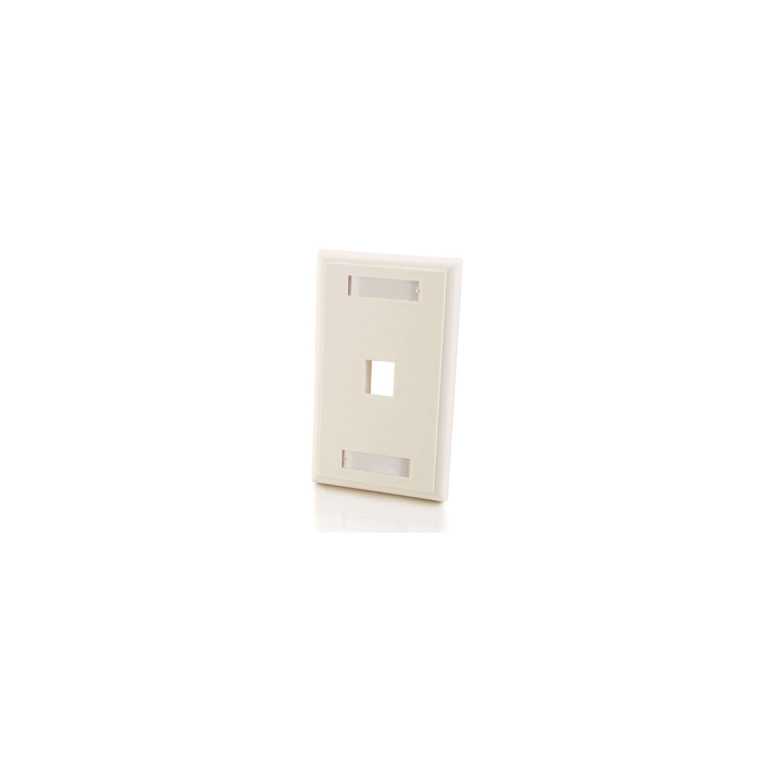 C2G One Port Keystone Single Gang Wall Plate - White -