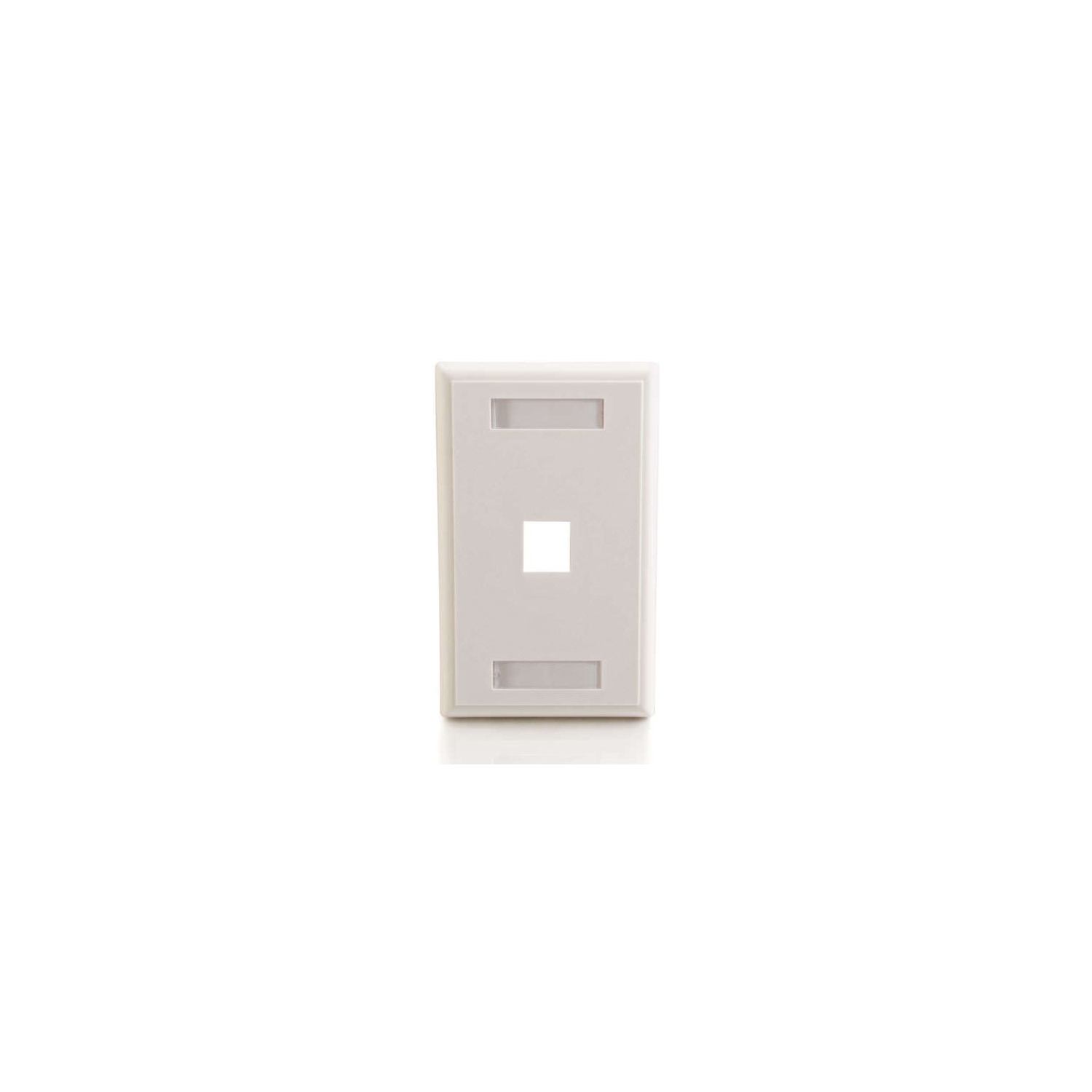 C2G One Port Keystone Single Gang Wall Plate - White -