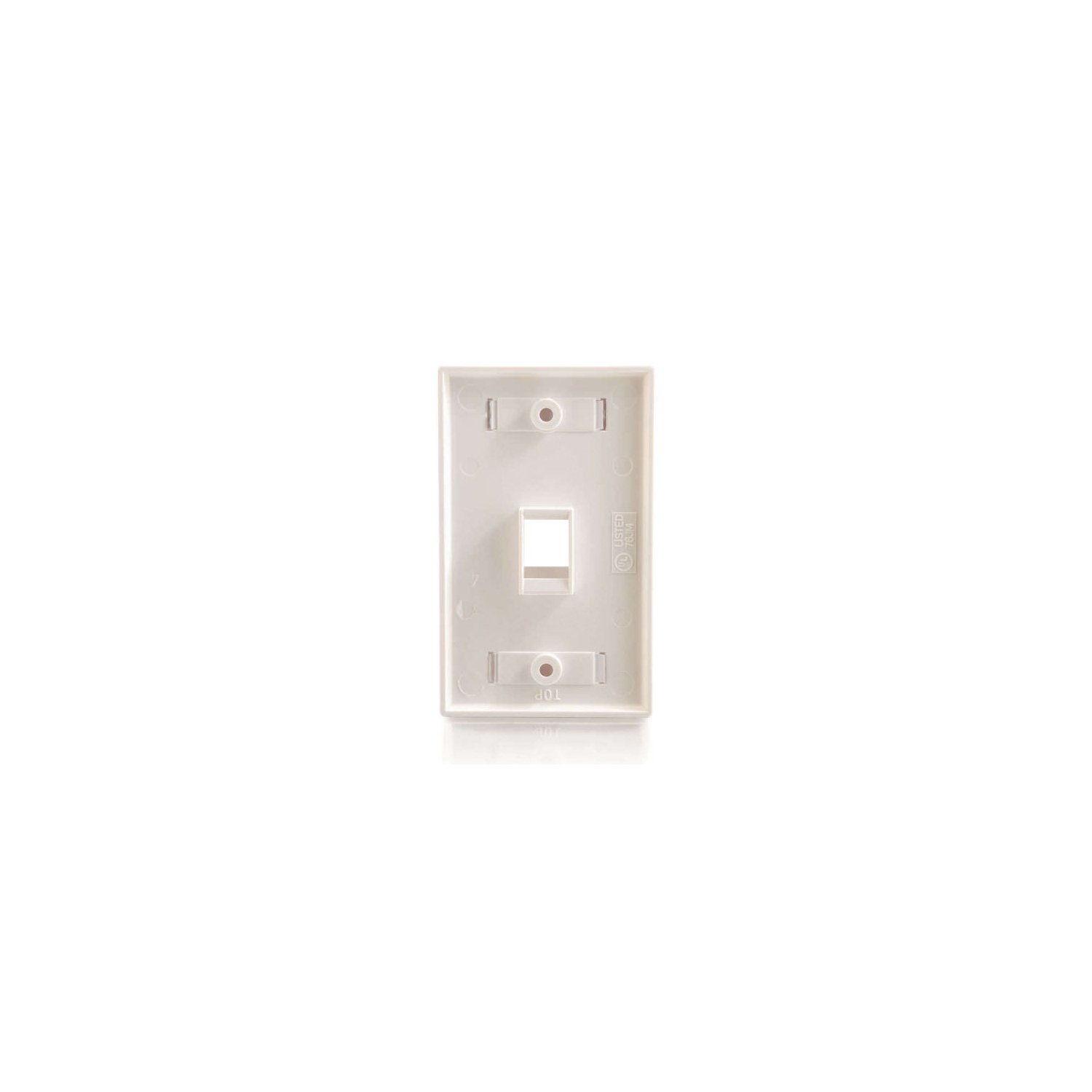 C2G One Port Keystone Single Gang Wall Plate - White -