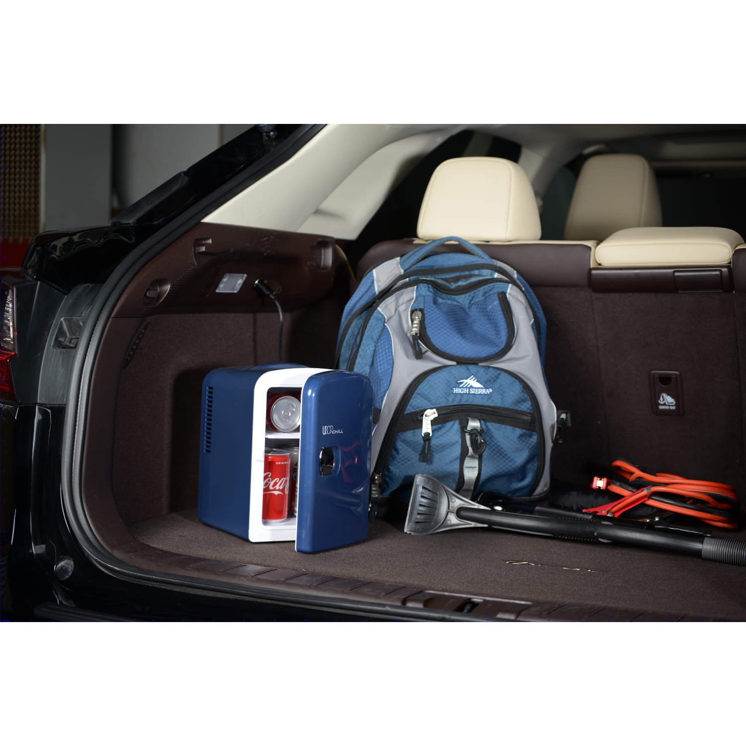 Uber Appliance Uber Chill Personal Mini Fridge 6 can capacity for Bar, Bedroom, office or Dorm outdoor/indoor 110V AC/12V DC