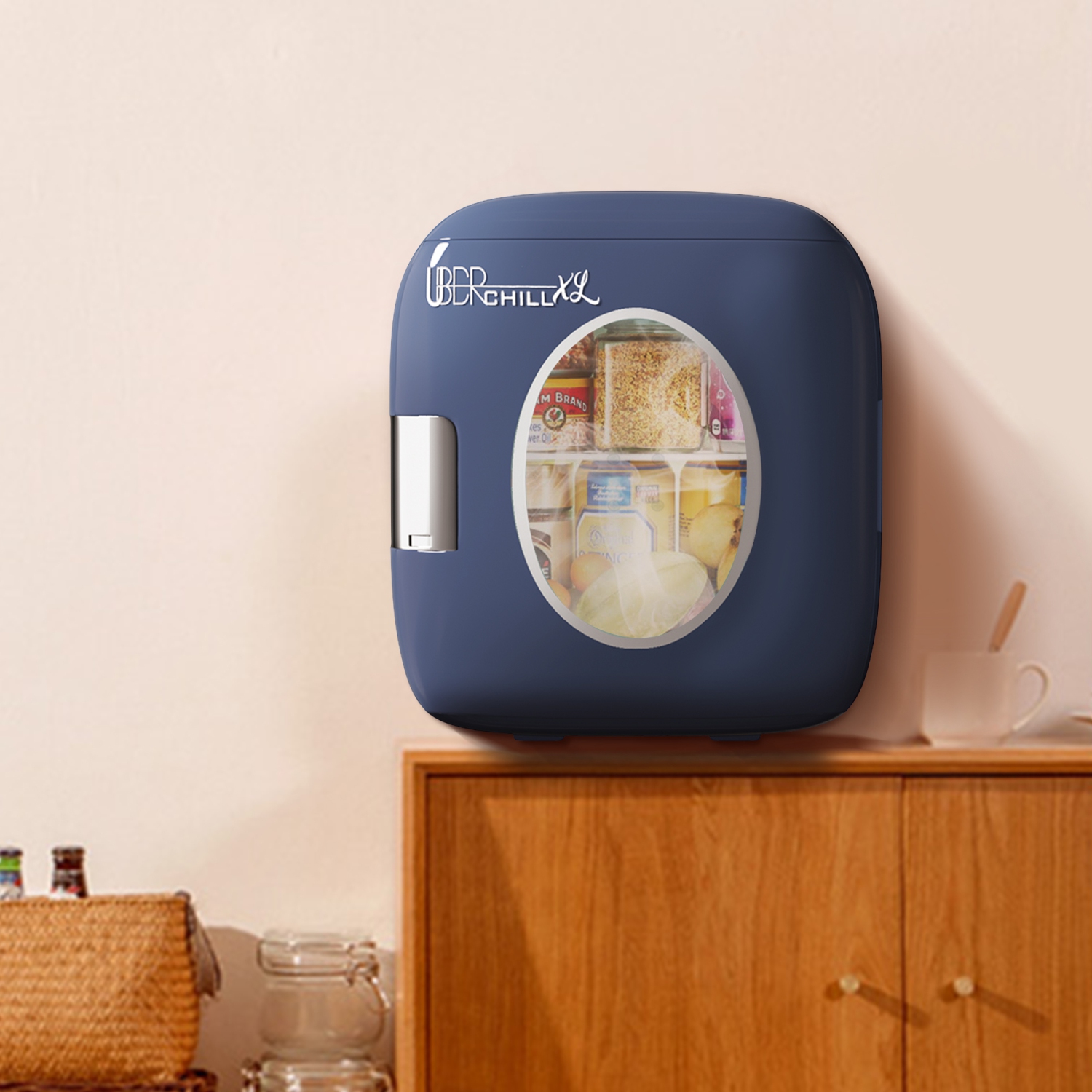 Uber Appliance Uber Chill Personal XL Mini Fridge 12 can capacity for Bar, Bedroom, office or Dorm outdoor/indoor 110/12V ACDC