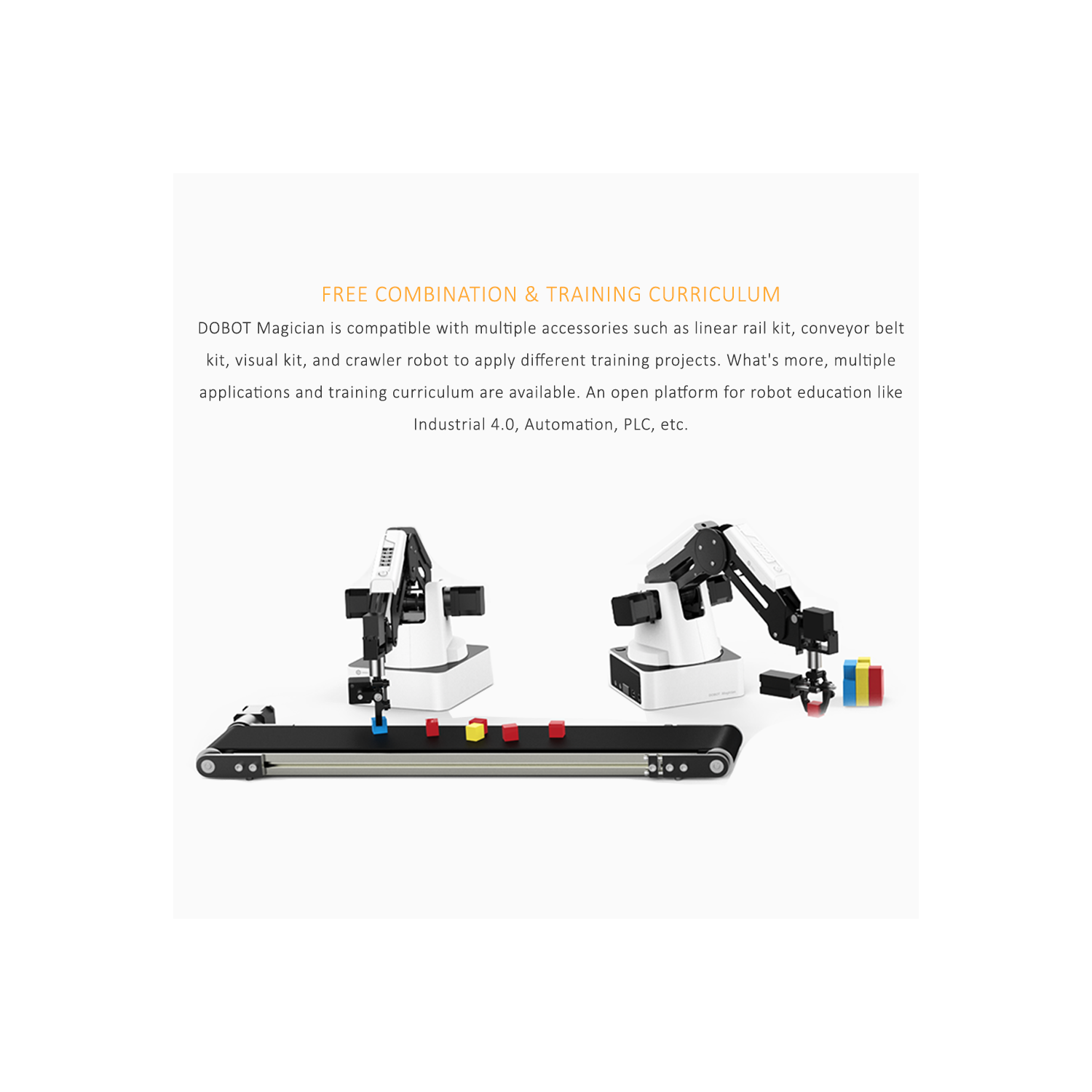 Dobot Magician – Basic Version, Multifunctional Desktop Robotic Arm - 3D Printing, Writing, Drawing & Extensible Interfaces
