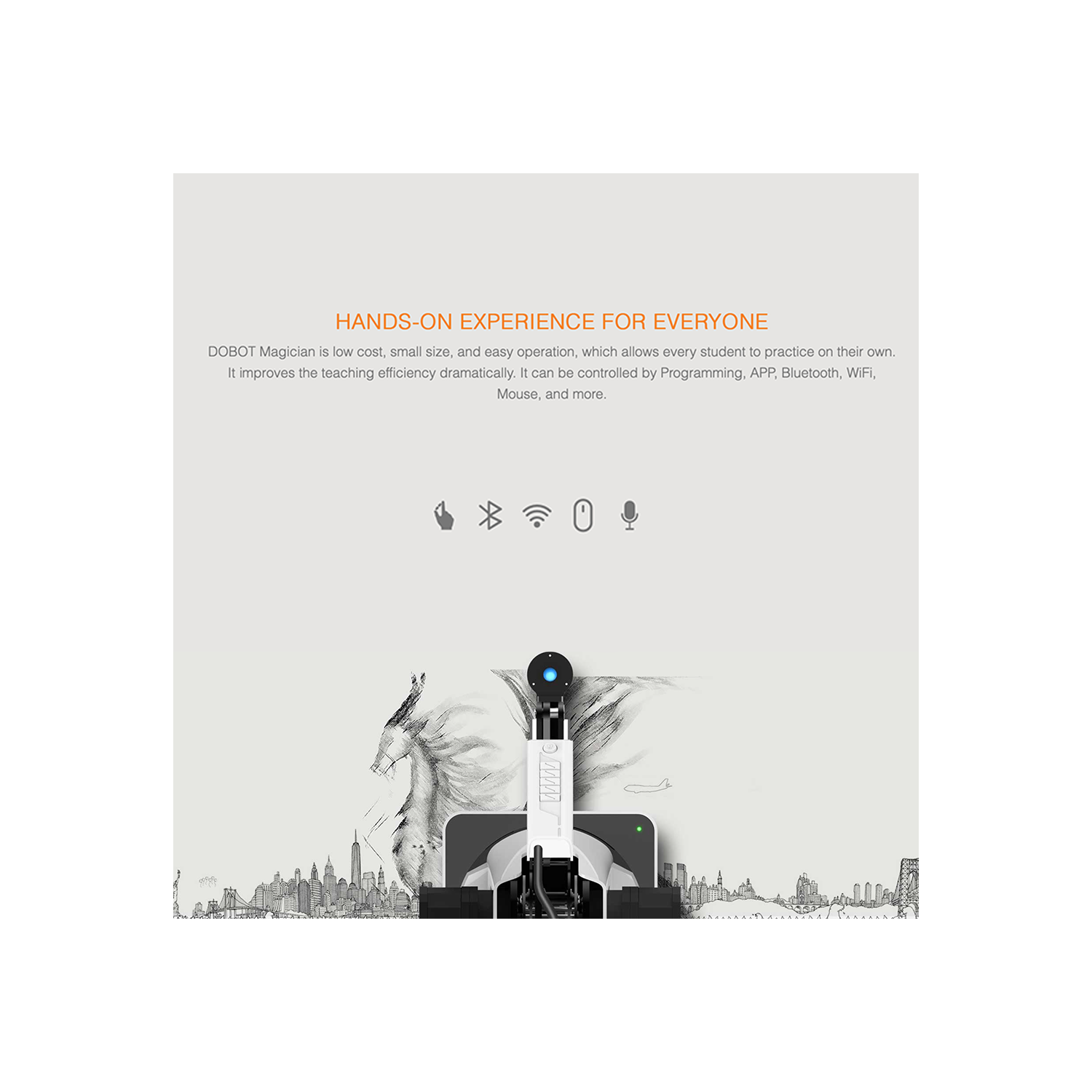 Dobot Magician – Basic Version, Multifunctional Desktop Robotic Arm - 3D Printing, Writing, Drawing & Extensible Interfaces