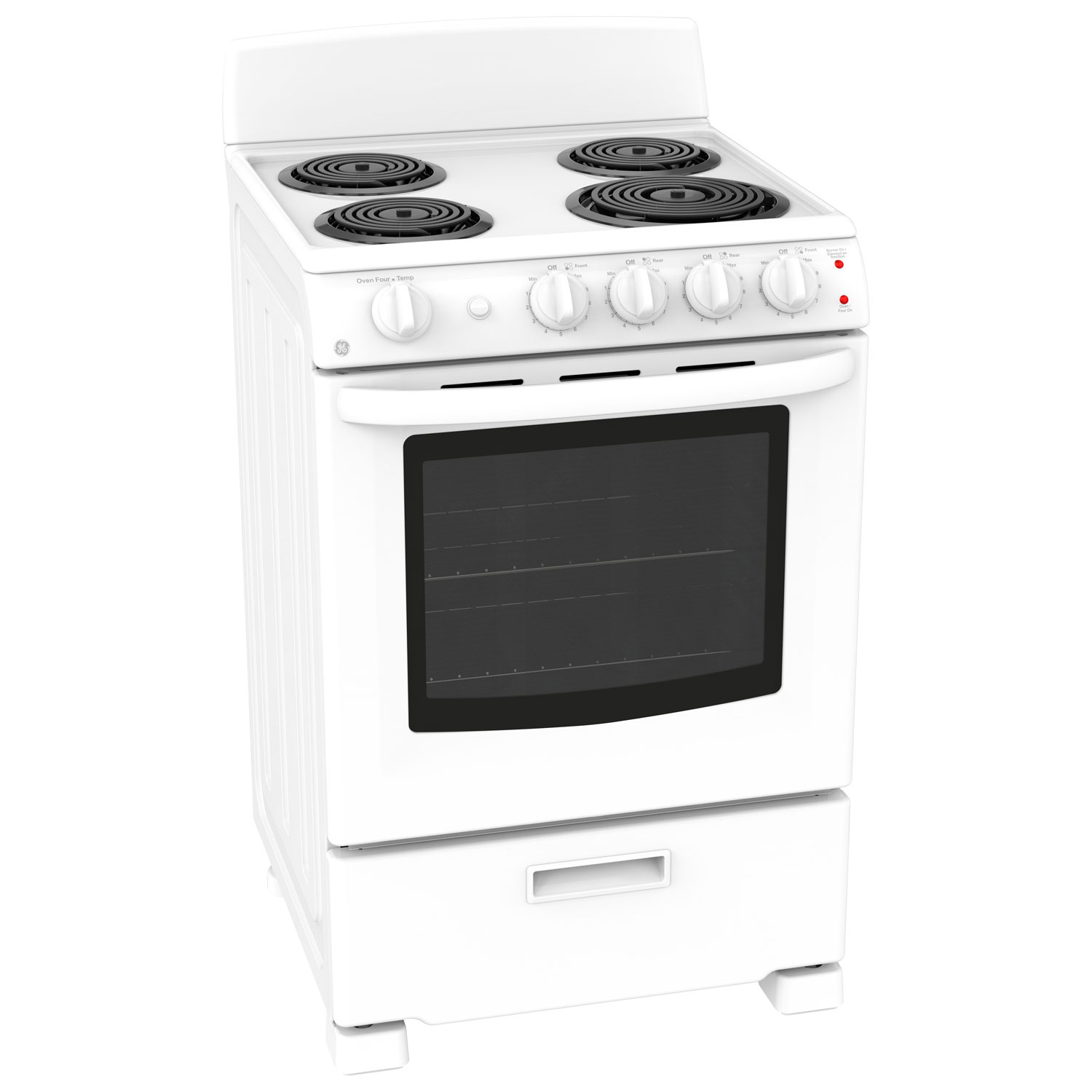 GE 24" 2.9 Cu. Ft. Freestanding Coil Top Electric Range - White