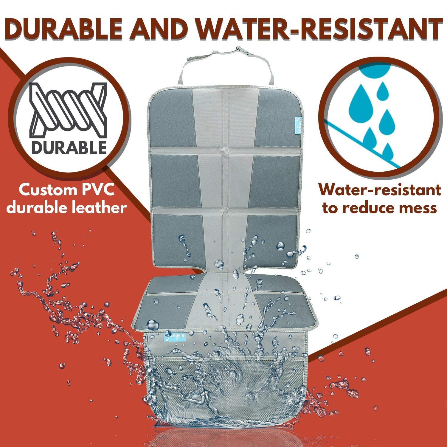 &nbsp;Organisateur pour siège arrière de voiture avec porte-tablette pour enfant – pochettes thermiques – utilisé comme protecteur pour le dossier de