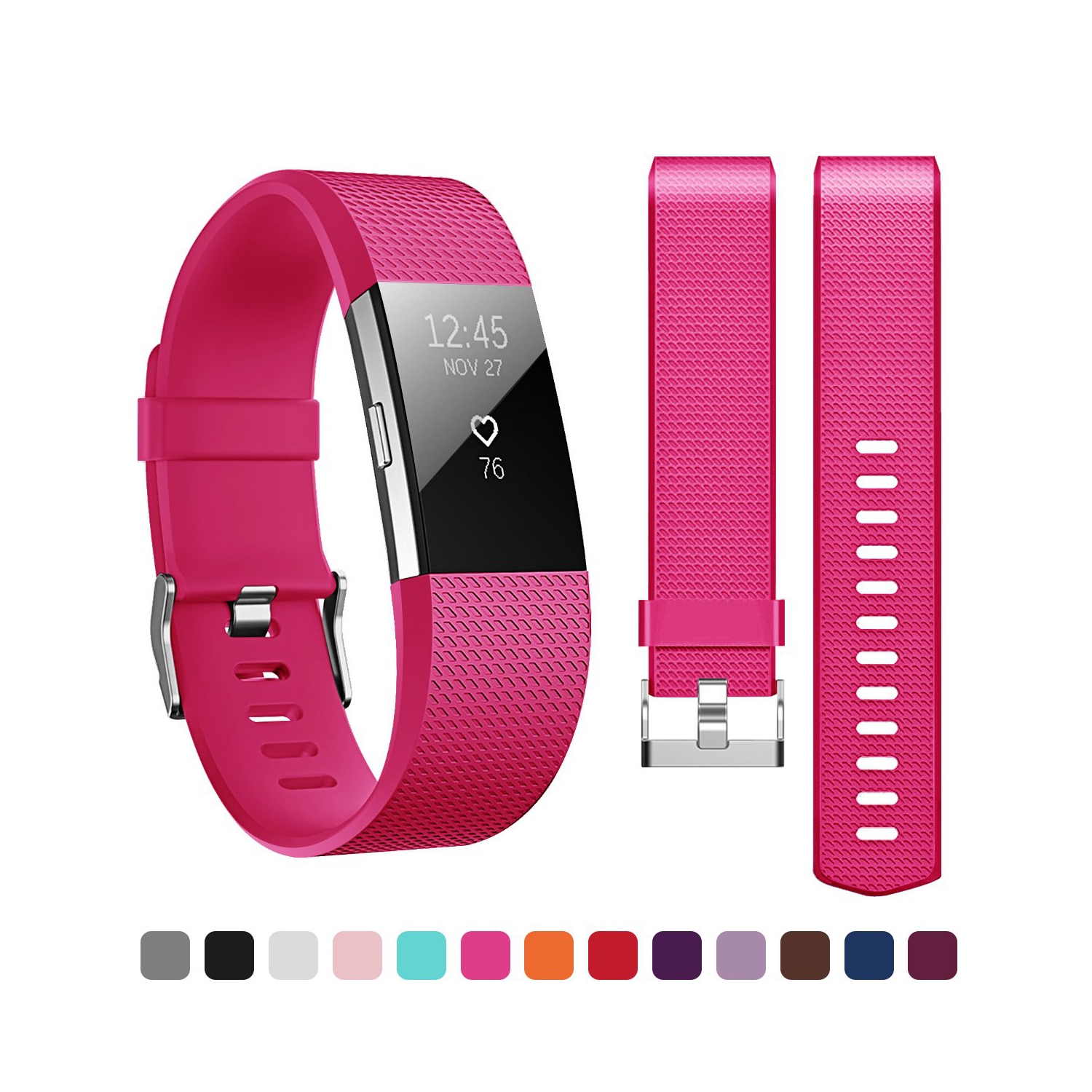 Fitbit Charge 2 Bands, Soft TPU Silicone Replacement Sport Band Fitness Strap for Fitbit Charge 2 Accessories [SMALL]