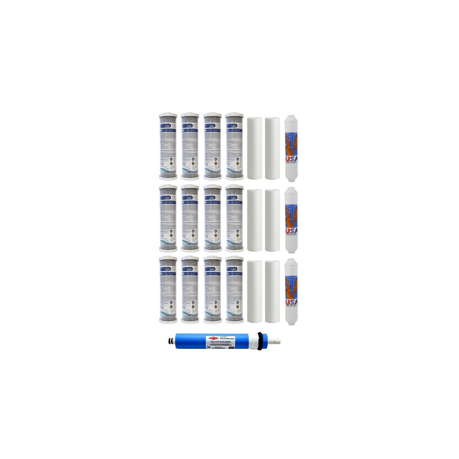 Filtres à osmose inverse - filtres de marque - Ensemble de 3 ans