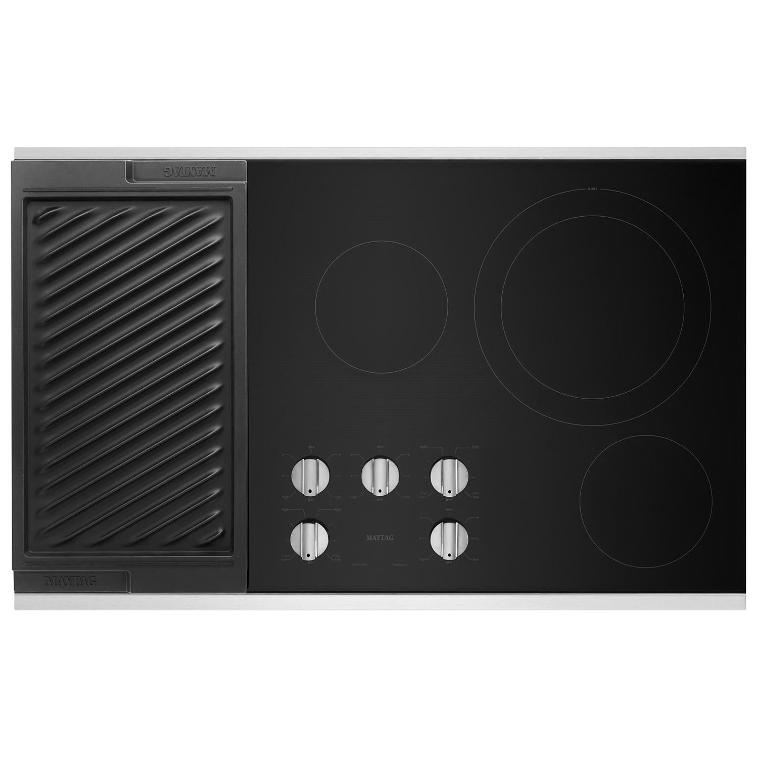 Maytag 36" 5-Element Electric Cooktop - Stainless Steel