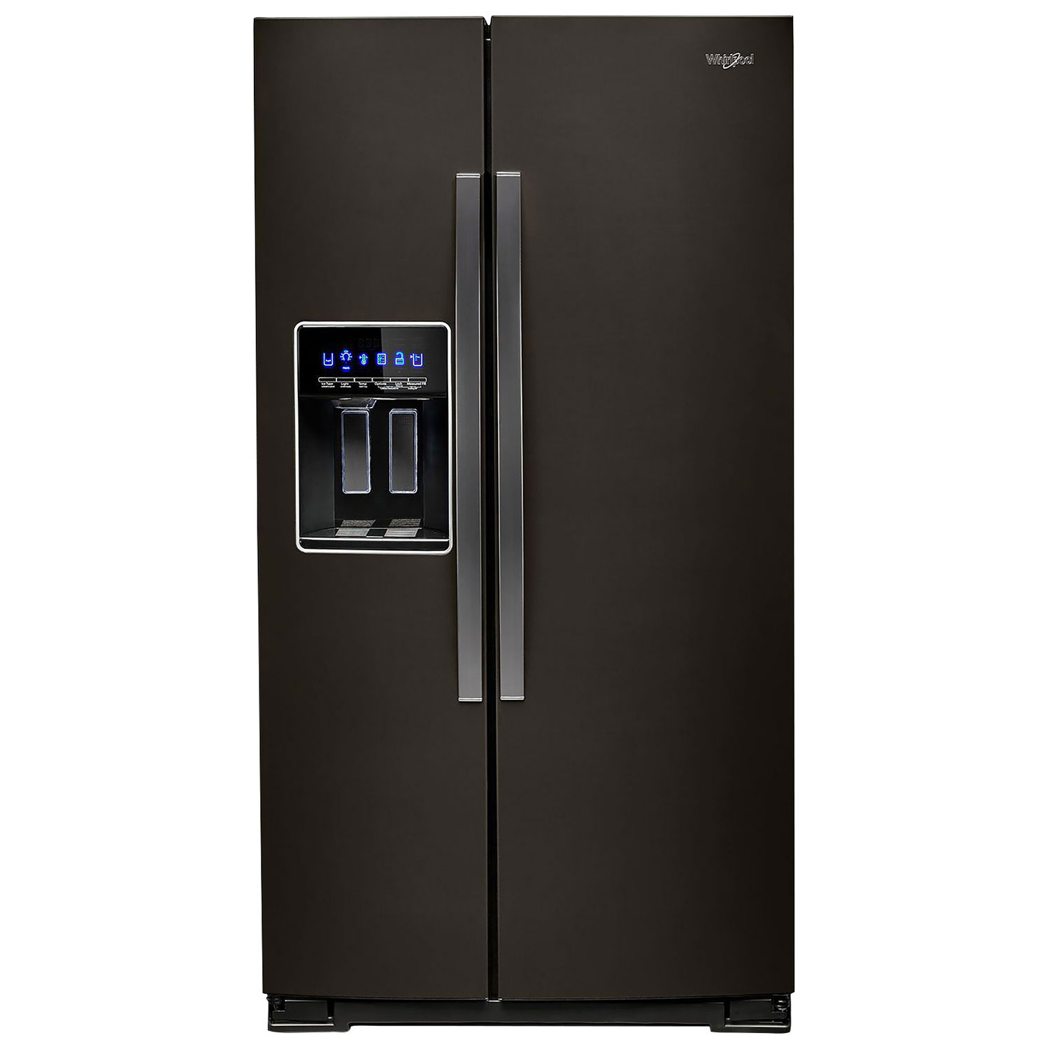 Whirlpool 36" 20.6 Cu. Ft. Counter-Depth Side-By-Side Refrigerator w/ Ice Dispenser (WRS571CIHV) - Black Stainless