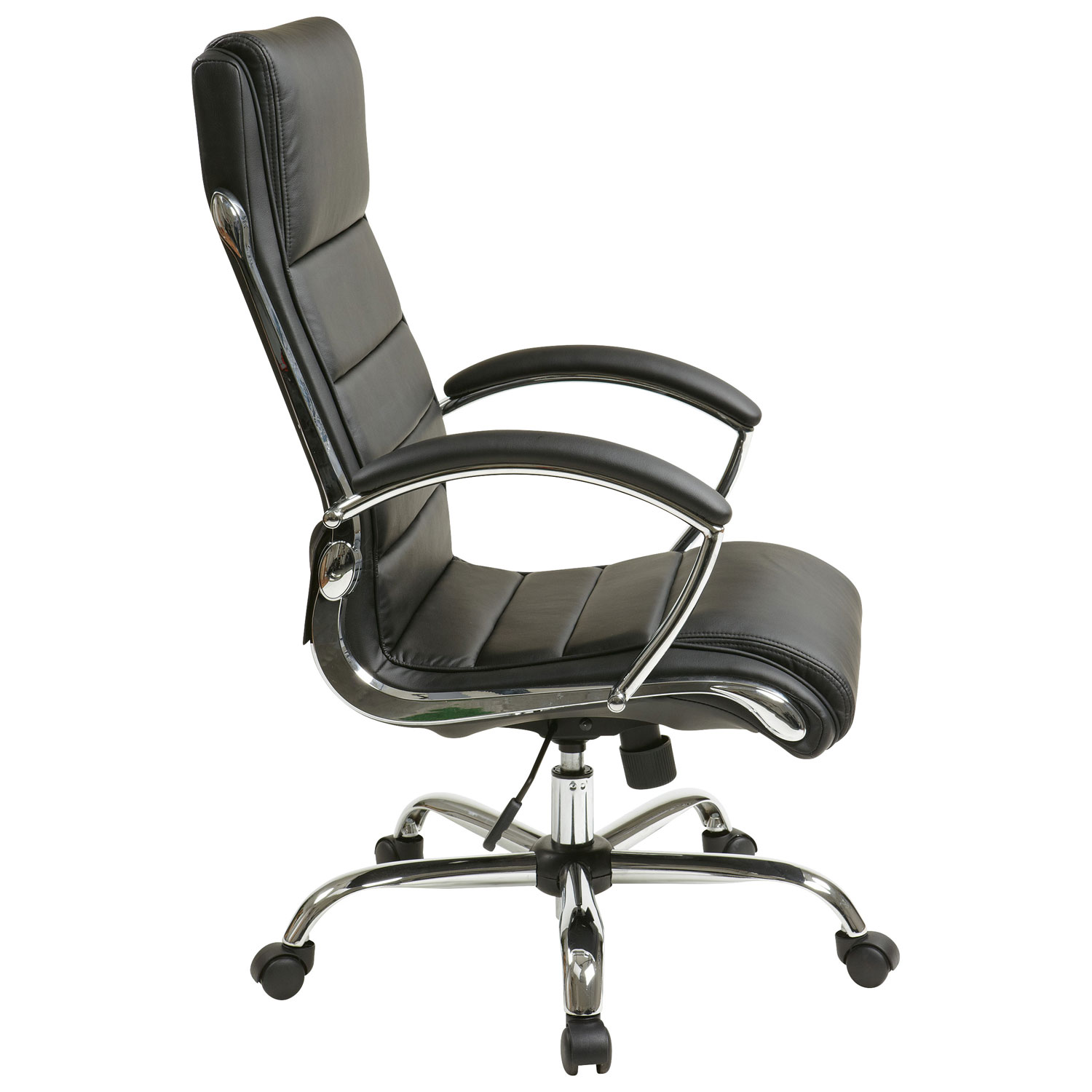 Work Smart FL Faux Leather Executive Chair - Black