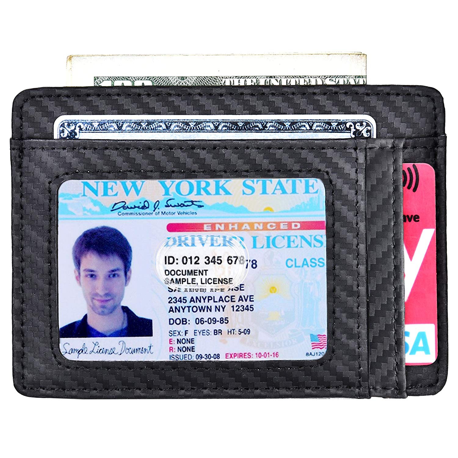 Portefeuille mince RFID poche avant porte-carte de crédit mince et minimaliste