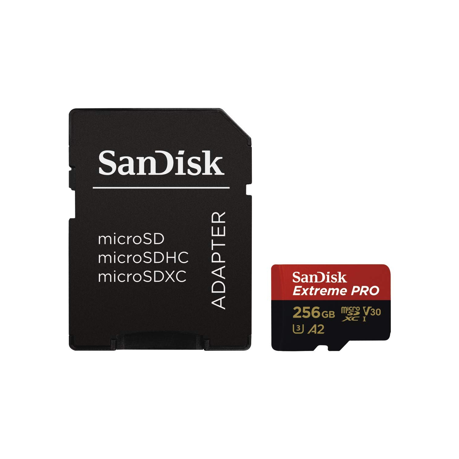 SanDisk Extreme PRO 256GB Micro SD Card with Adapter SDSQXCZ-256G