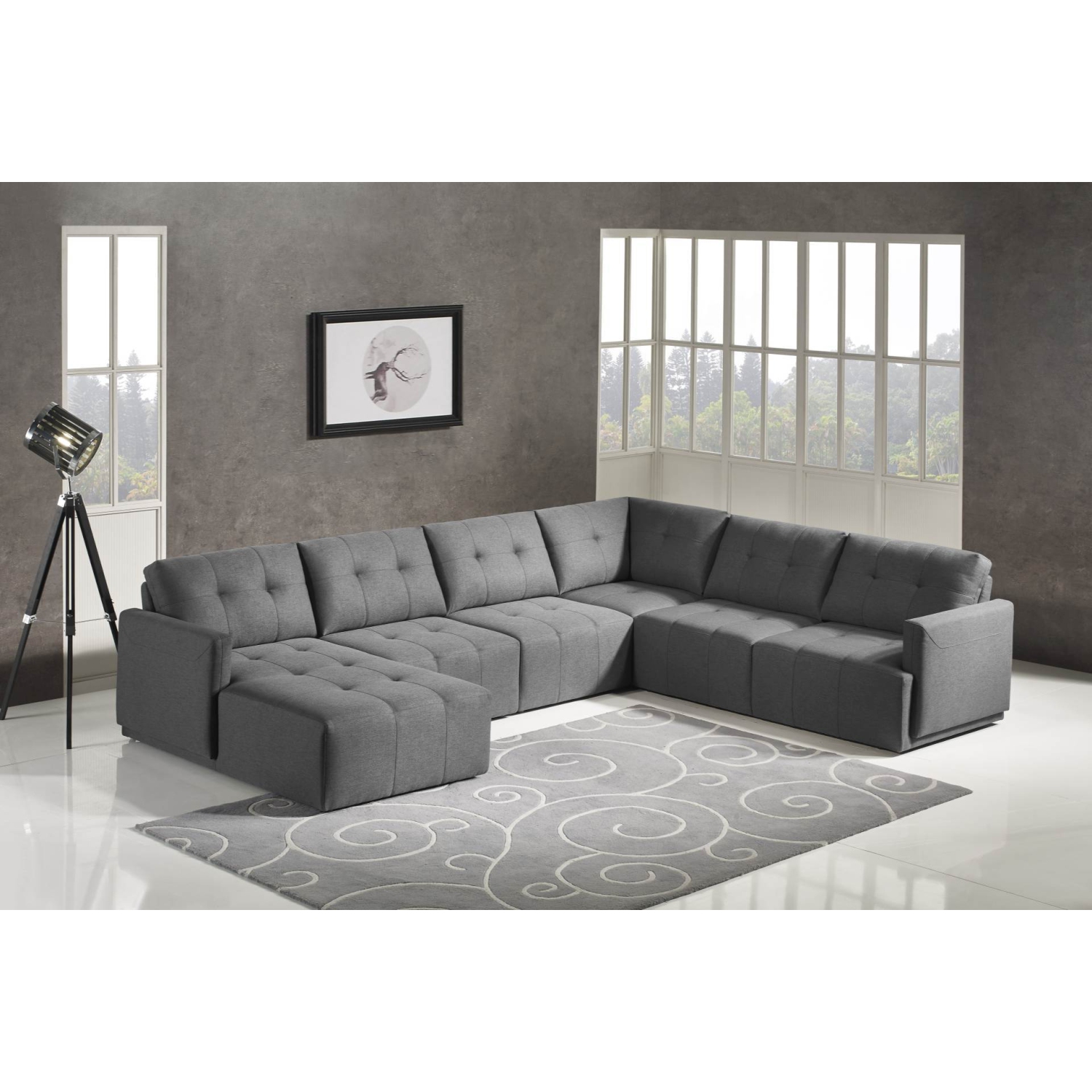 Husky® Leggo Sectional Sofa - LHS Chaise – Grey
