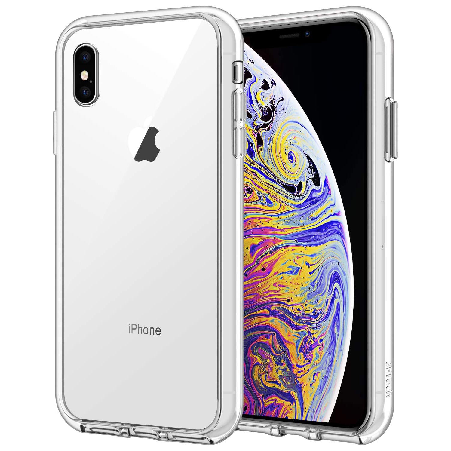 Case for iPhone Xs Max 6.5-Inch, Non-Yellowing Shockproof Phone Bumper Cover, Anti-Scratch Clear Back