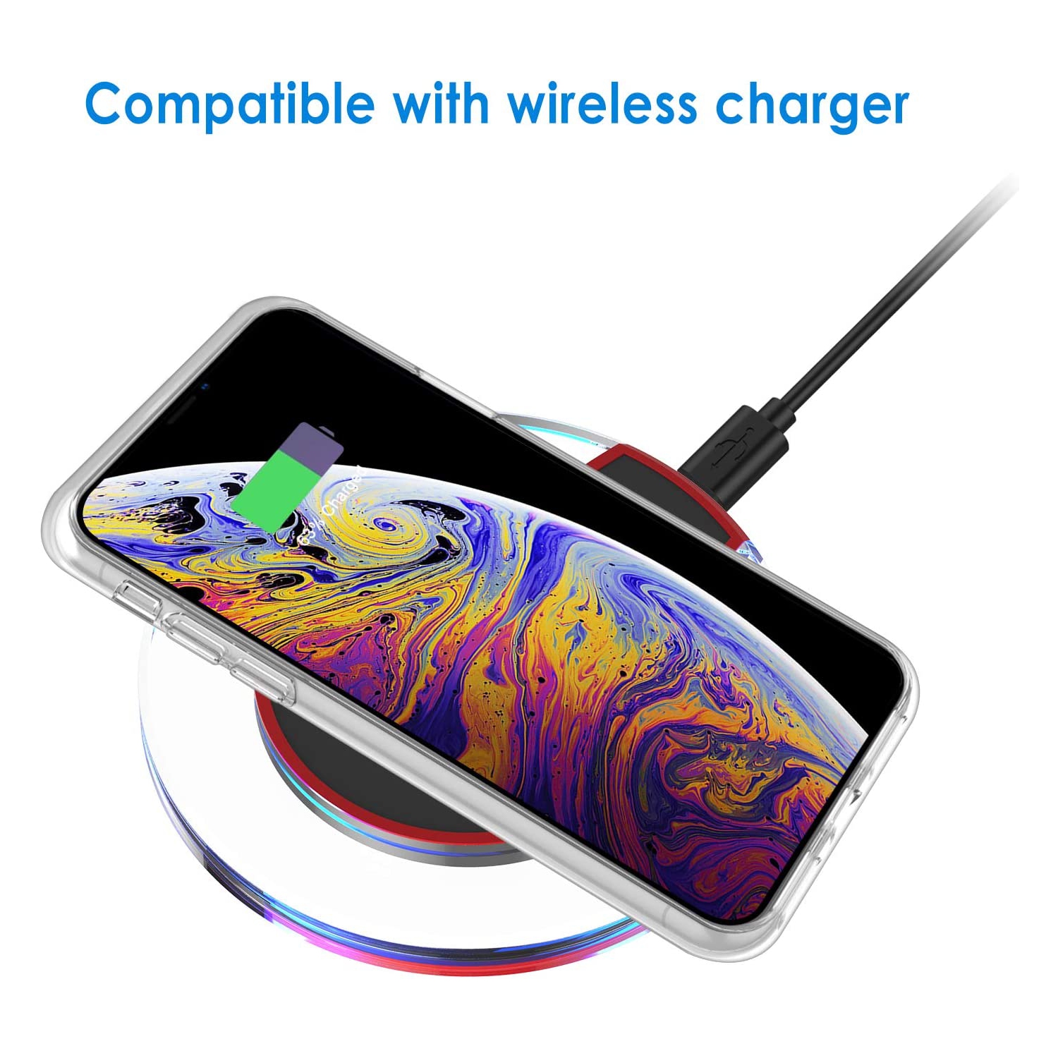 Case for iPhone Xs Max 6.5-Inch, Non-Yellowing Shockproof Phone Bumper Cover, Anti-Scratch Clear Back