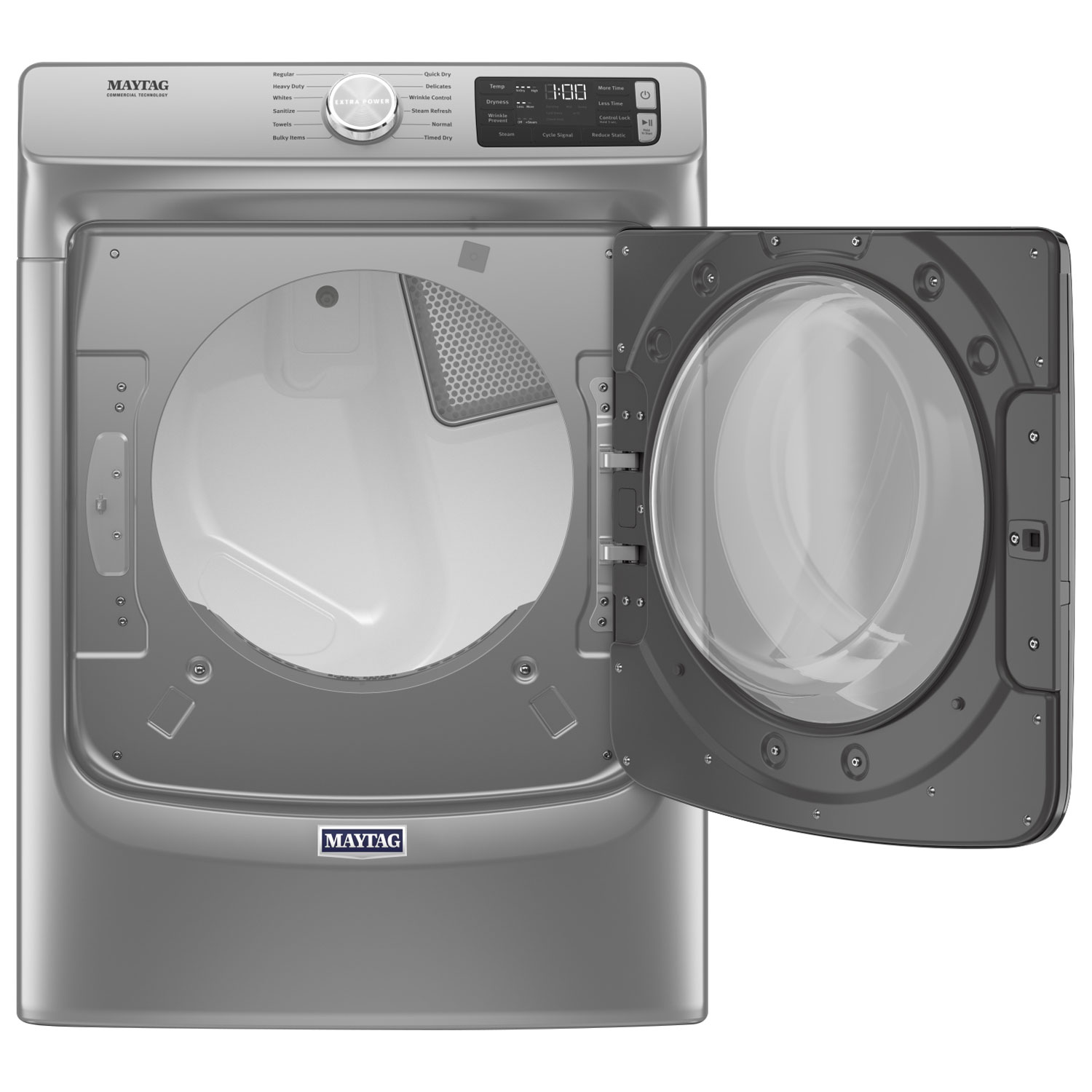 Maytag 7.4 Cu. Ft. Gas Steam Dryer - Chrome Shadow