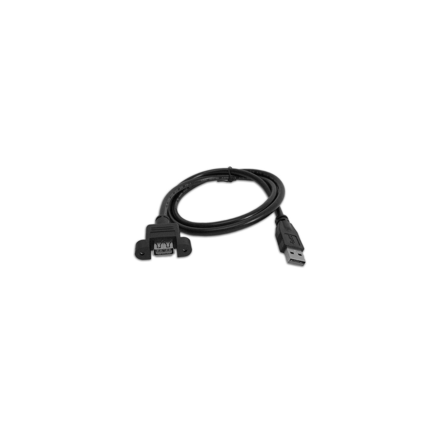 6' USB 3.0 Panel Mount Extension Cable - A to A - TechCraft