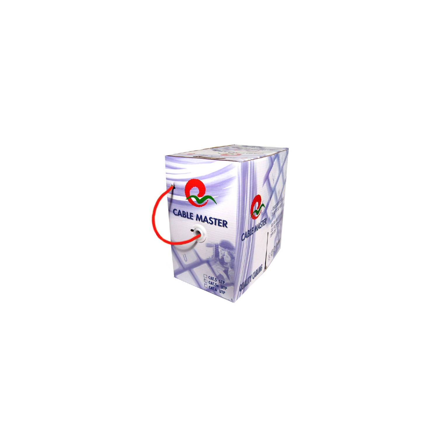 1000' Solid CAT6 Network Cable - FT4/CMG - Red - TechCraft