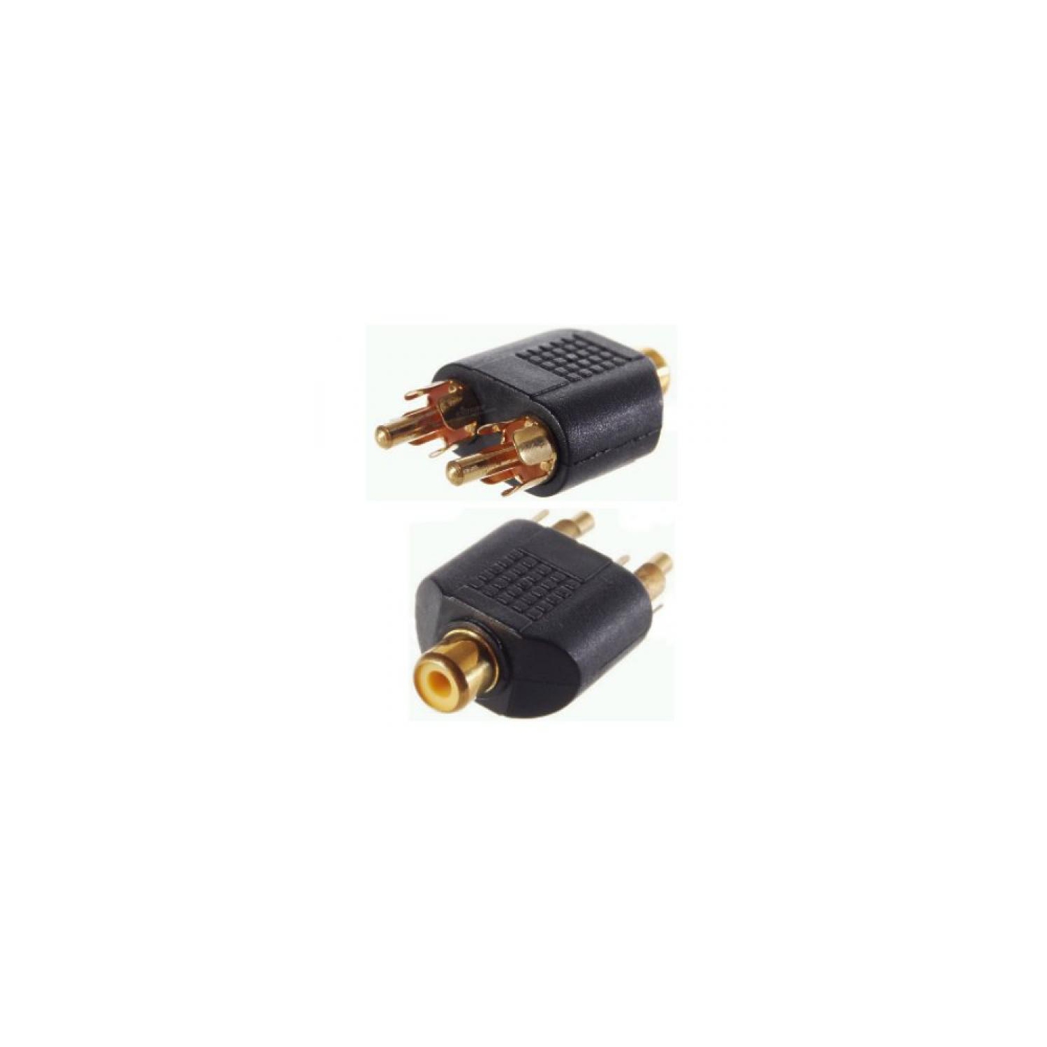 1 RCA Female to 2 RCA Male Adapter - TechCraft