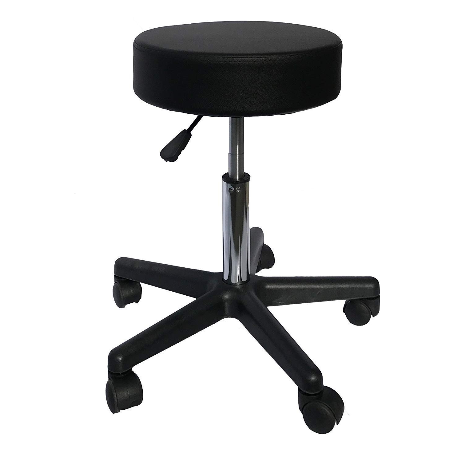 Livearty Round Height Adjustable Rolling Stool, Drafting Stool for Spa Facial Massage Tattoo Doctor Technician Office Home