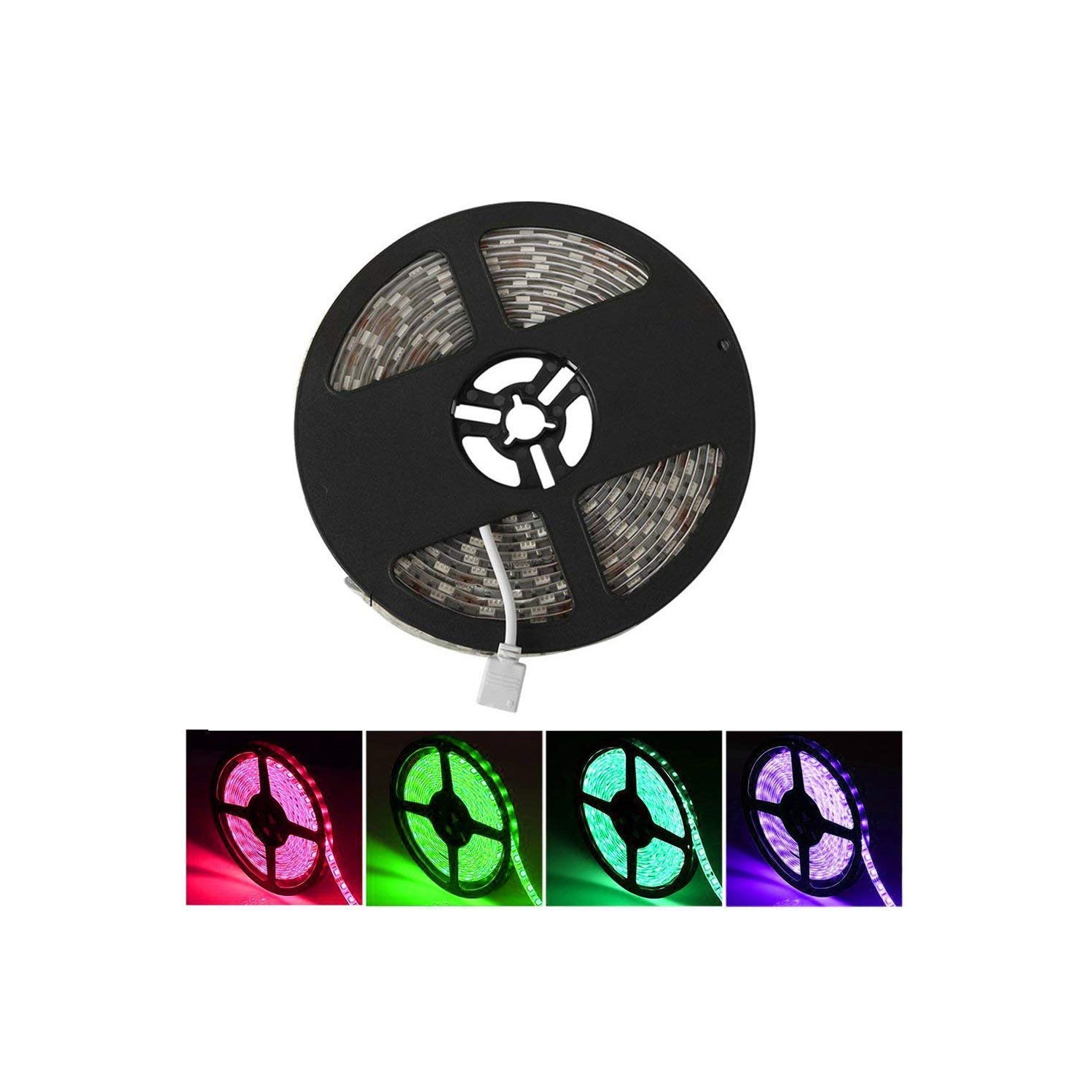 Bande lumineuse intelligente DEL, bande de rétroéclairage flexible Wi-Fi, intensité réglable, 16 millions de couleurs, 16,4 PI, compatible avec