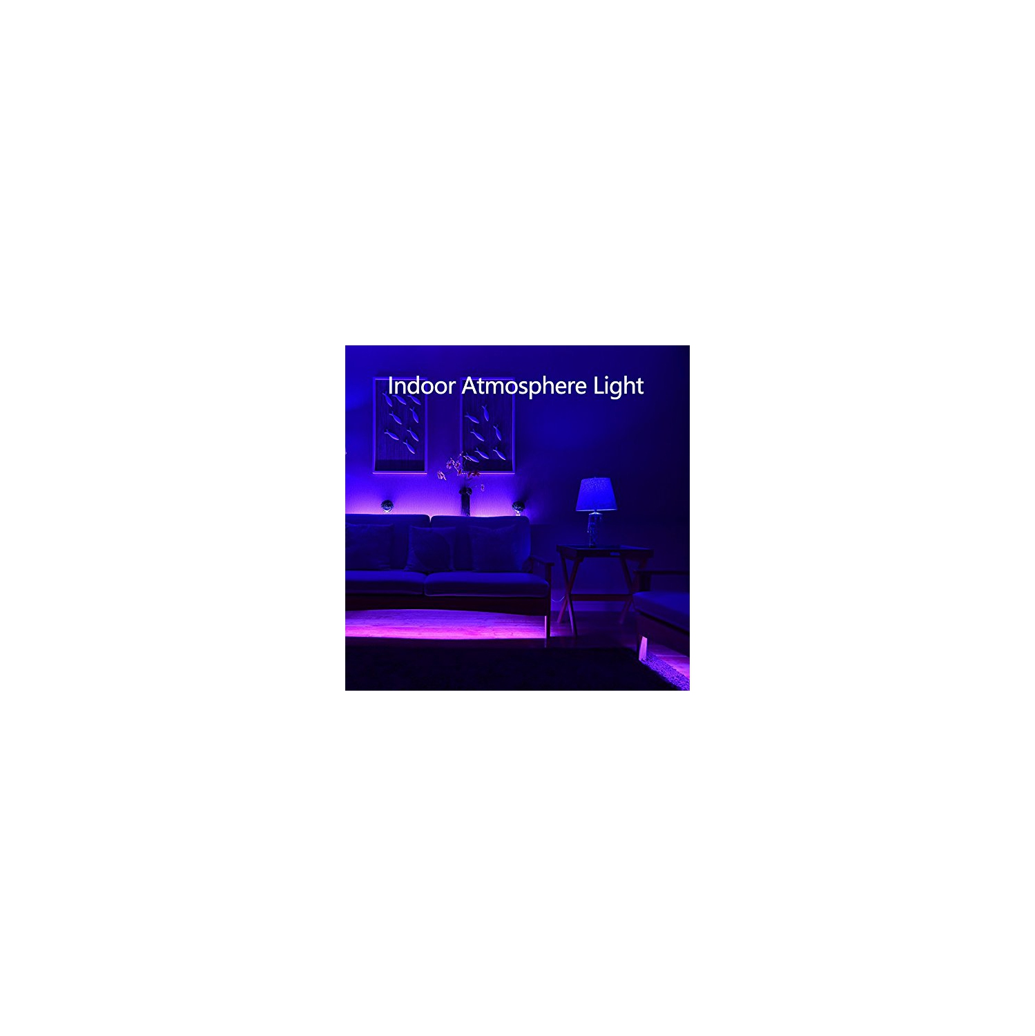 Bande lumineuse intelligente DEL, bande de rétroéclairage flexible Wi-Fi, intensité réglable, 16 millions de couleurs, 16,4 PI, compatible avec