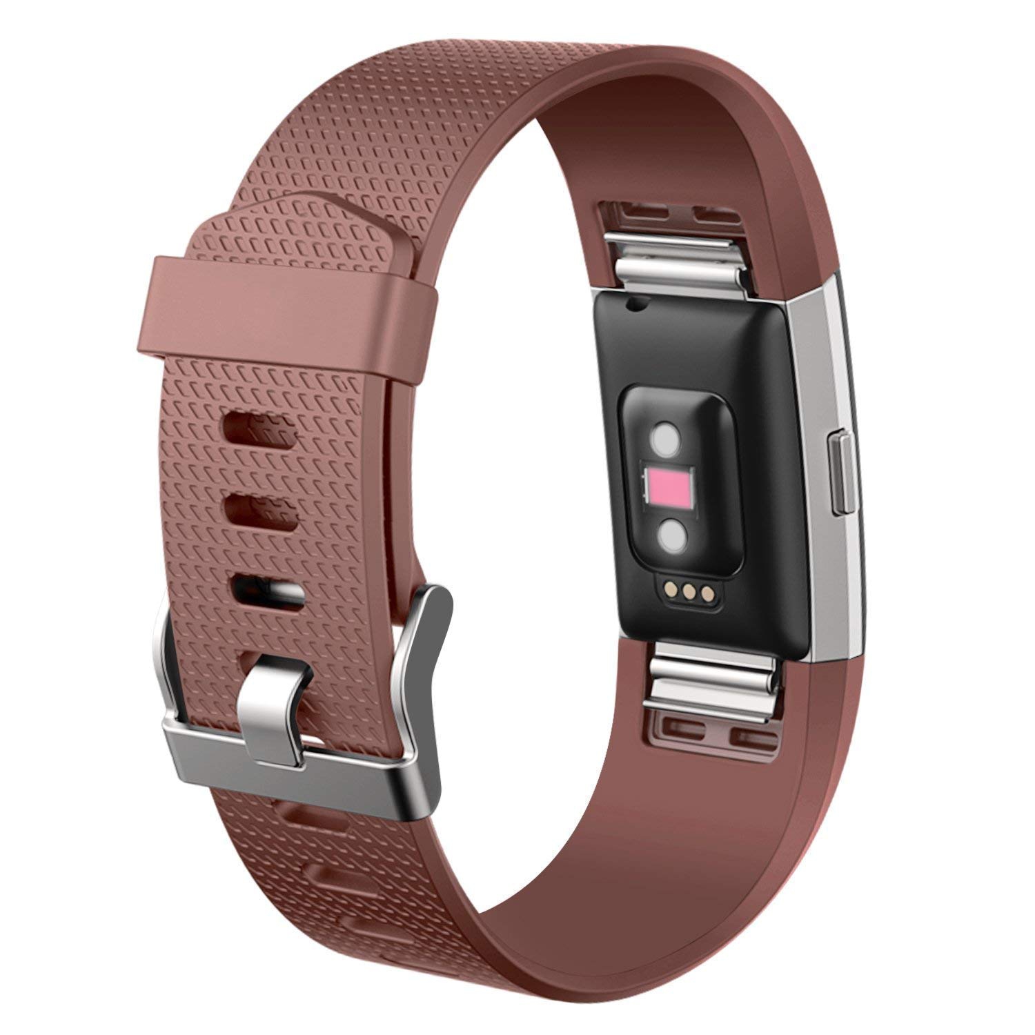 Compatible Fitbit Charge 2 Bands, Classic Bracelet Adjustable Wristband TPU Strap Sport Watch Band Metal Clasp,Small