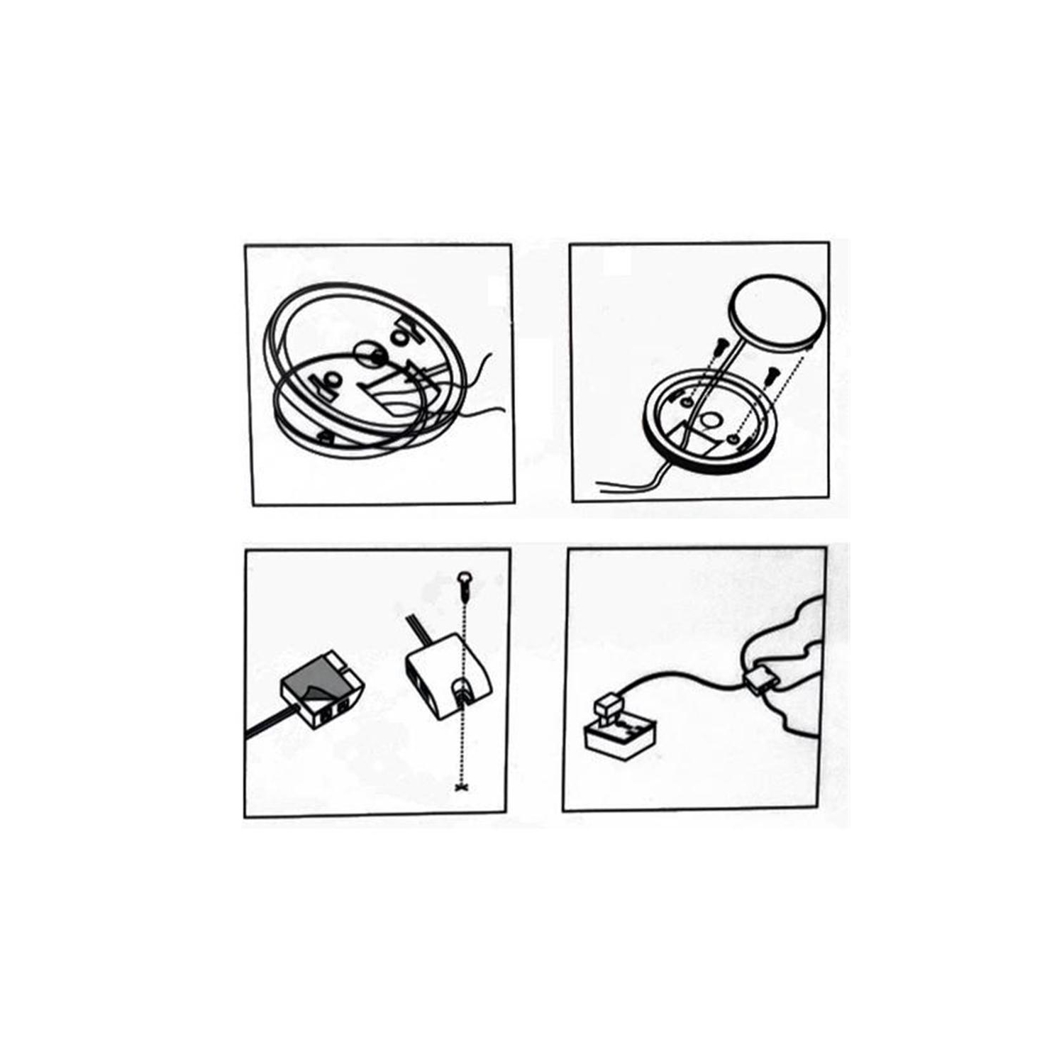 GlobalTone Complete Set Of LED Lights Under Cabinets Warm White 4 Pucks 4X 1W