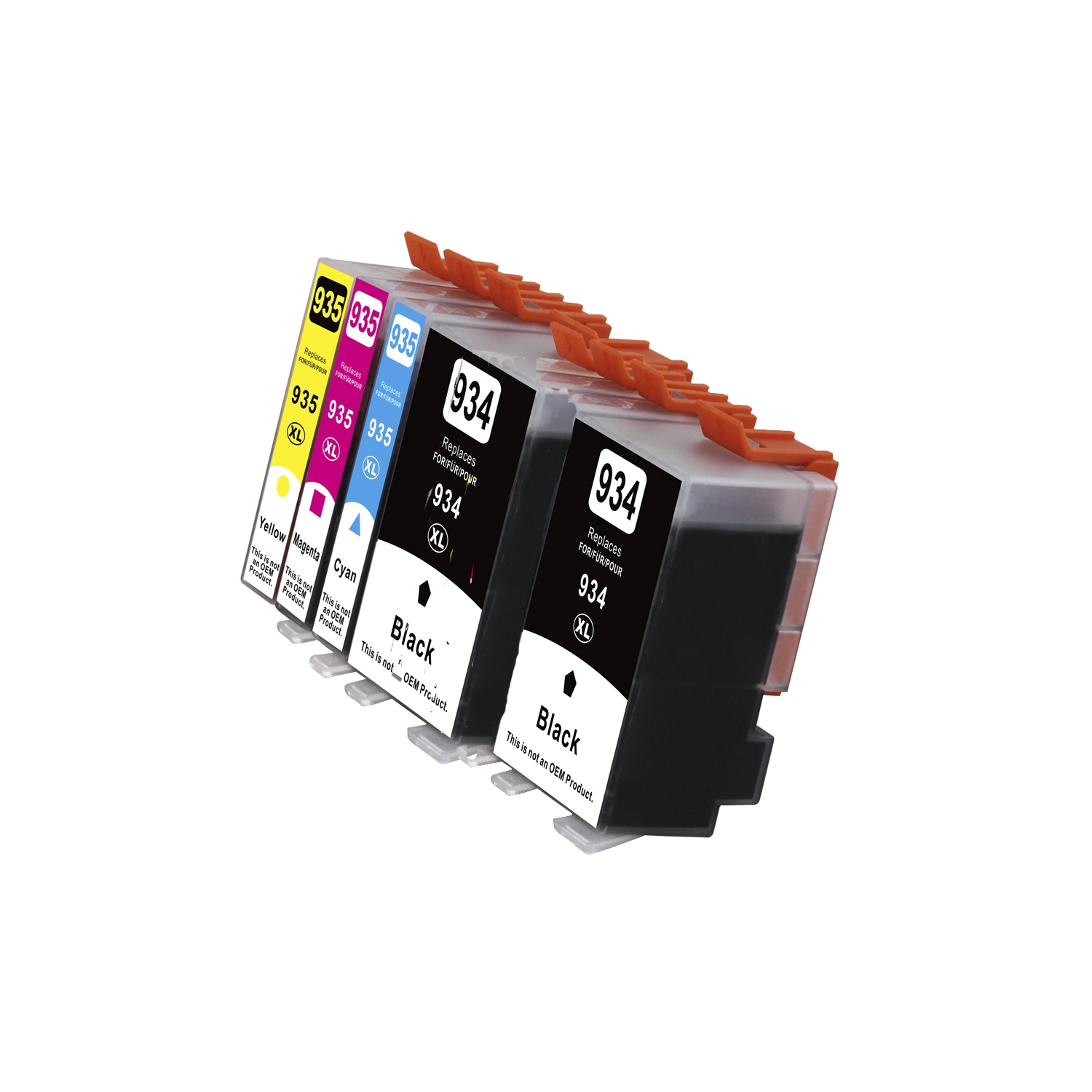 Max Saving- 5 INK (2K,C,M,Y) Compatible with 934XL 935XL Ink Cartridge for HP 934XL 935XL, OfficeJet 6812,6815,6230.6830.6835